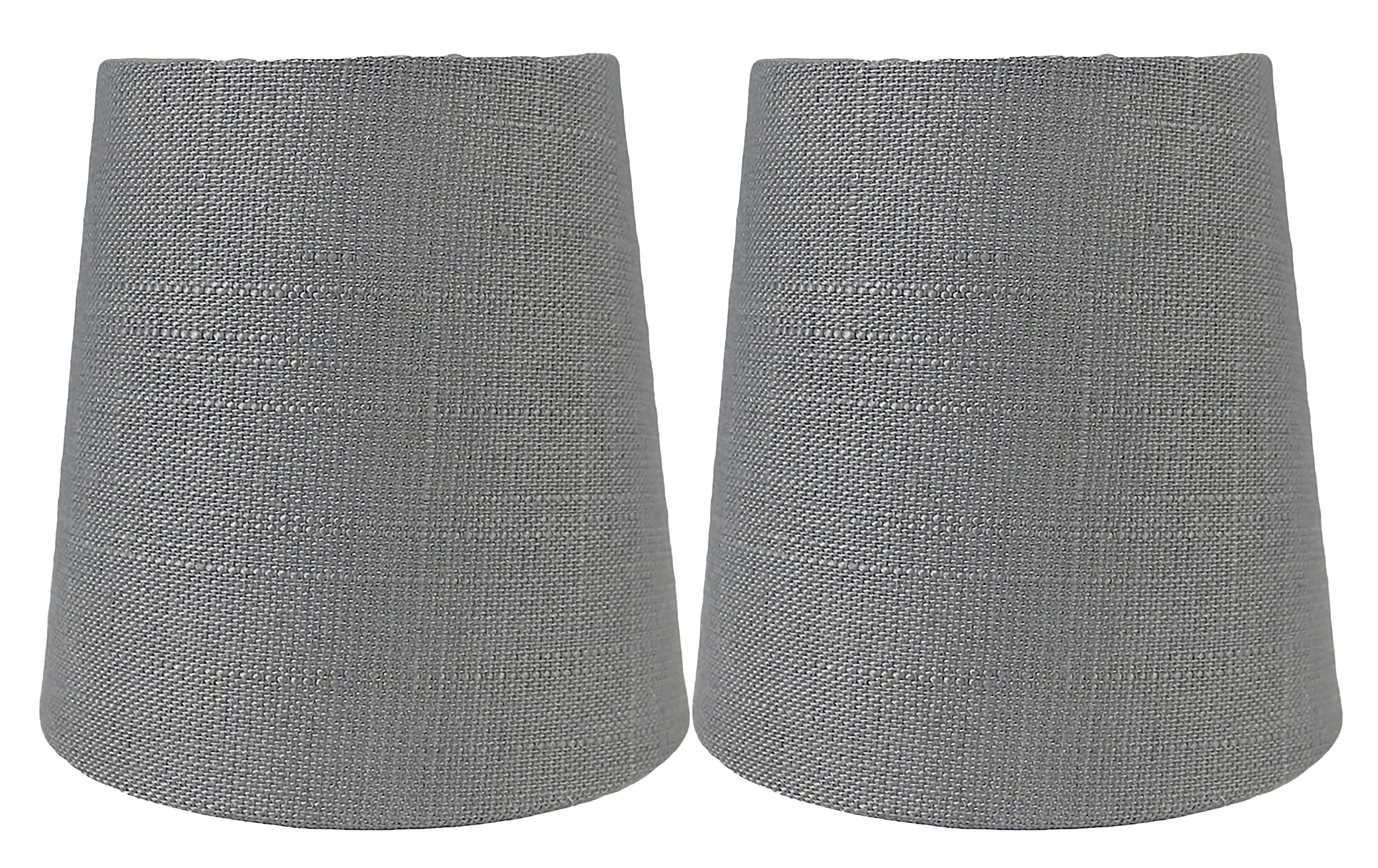 Meriville Chandelier Lamp Shades, 3.5-inch by 4.5-inch by 4.5-inch, Clip-on (Set of 2, Graphite)