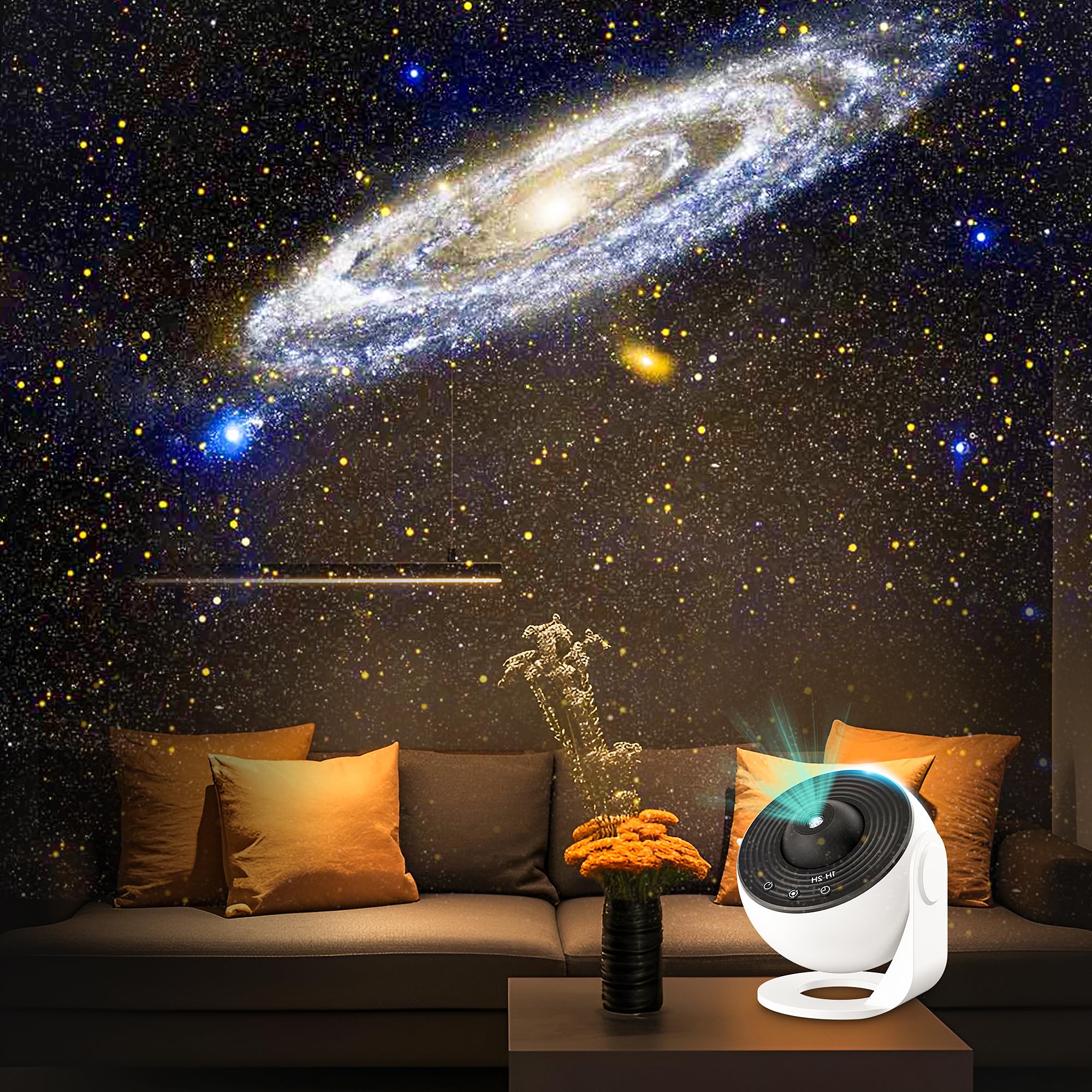 Fussion 13-In-1 Star Projector Galaxy Light, Milky Way Nebula Night Lamp For Kids & Adults - White