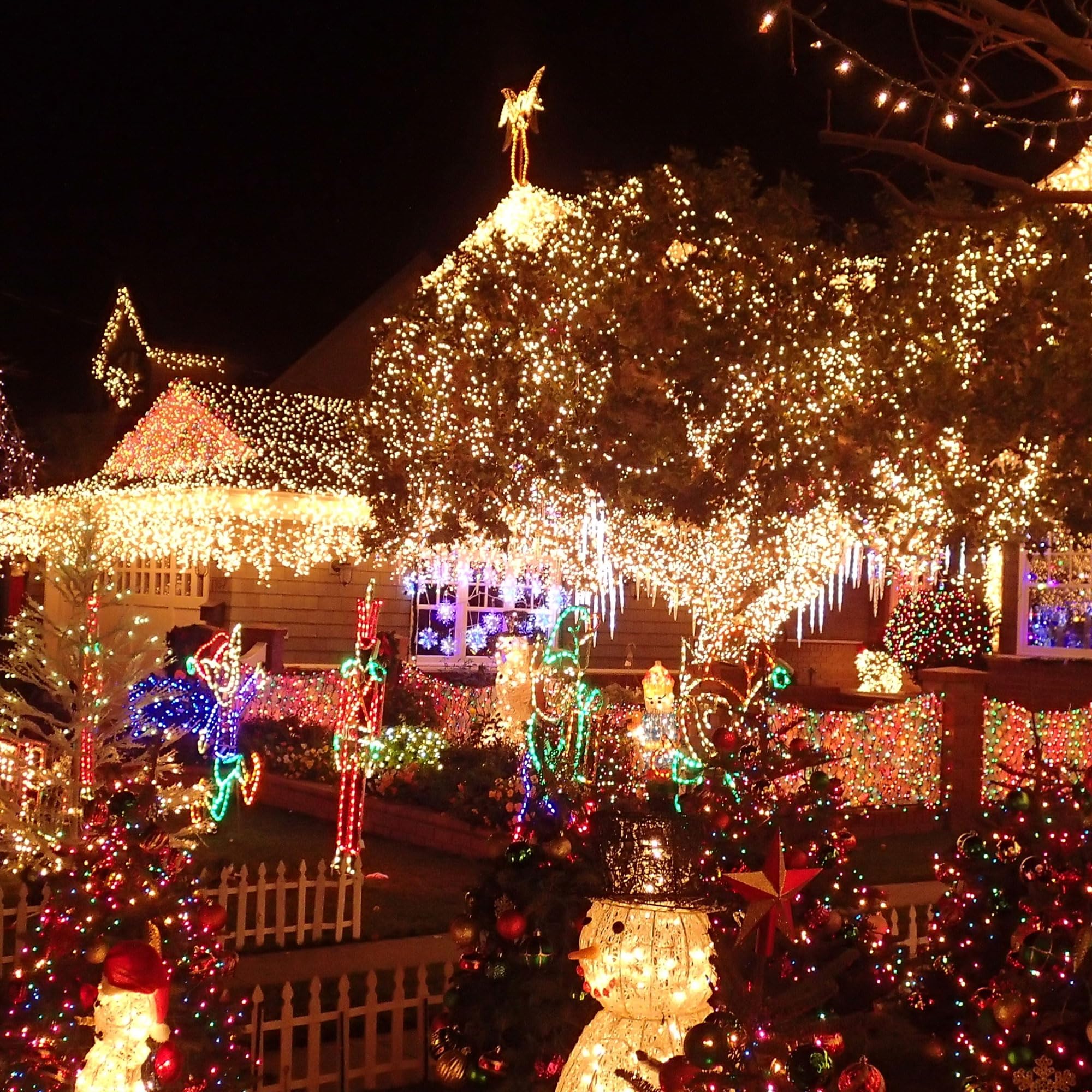 TW SHINE 200 LED Outdoor Christmas Lights, Waterproof, 66FT, Warm White, 8 Modes, Model HB-200COI