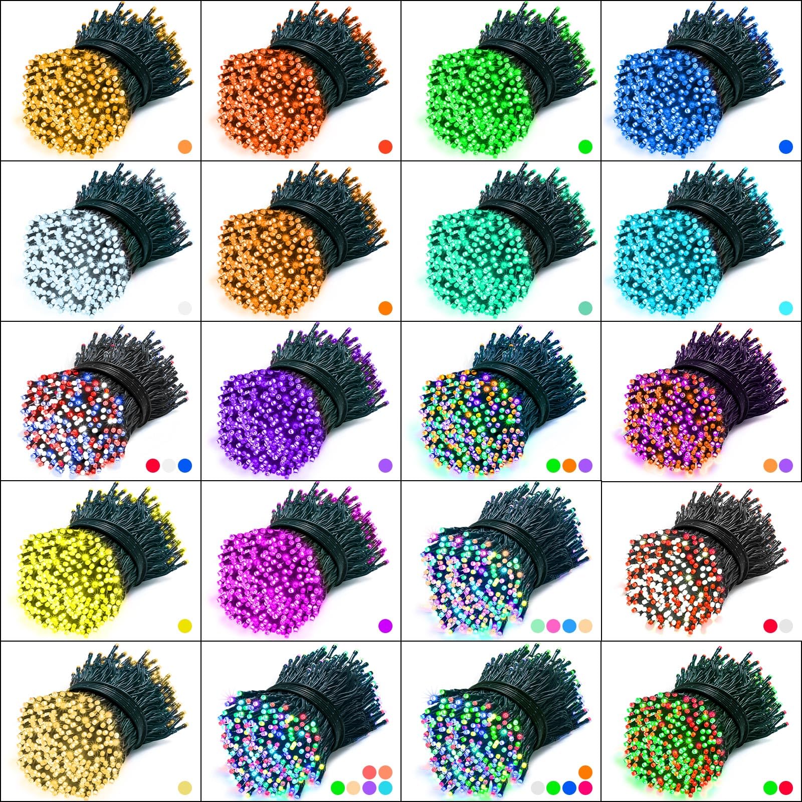 200 Led Christmas Lights Color Changing  35 Colors 66Ft Halloween String Lights With Remote Timer  Connectable Waterproof Twinkle Lights Plug In For Xmas Tree Outdoor Holiday Wedding Party Decor