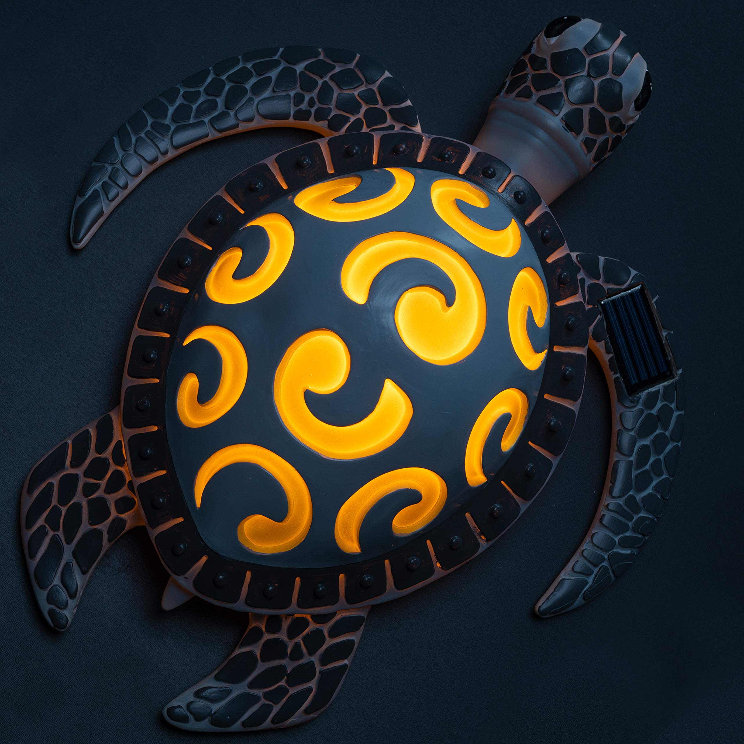 VP Home Solar Powered Garden Light, Tribal Sea Turtle Design, LED Glowing Shell, Model SL842