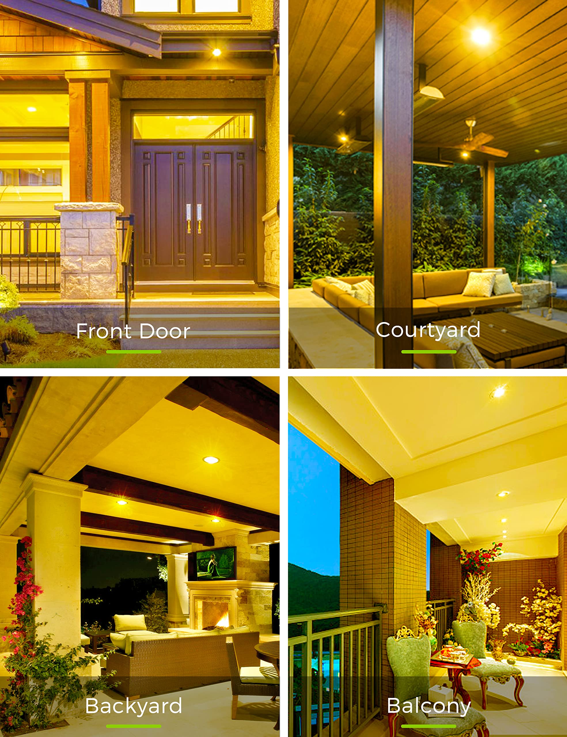 L LOHAS LED PAR38 Bug Light Bulbs, 15W 1300LM Dimmable Amber, 2000K, 2 Count, E26 Base for Patio and Outdoor Use