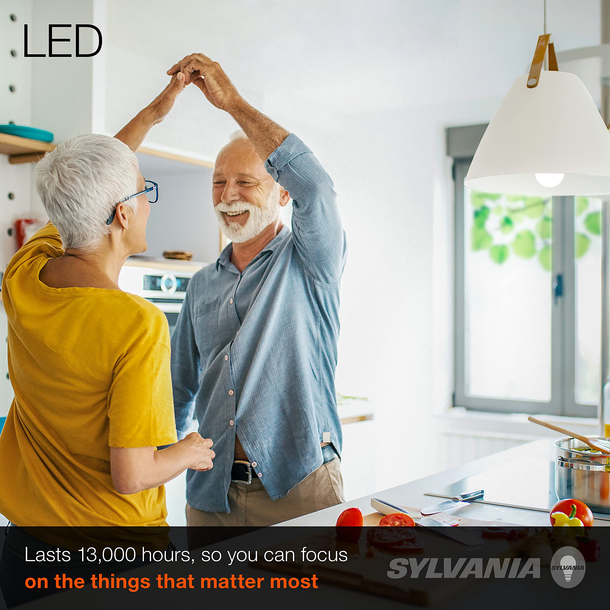 LEDVANCE SYLVANIA LED A19 Light Bulb 100W Equivalent Dimmable 16W 1600 Lumens 4 Count Daylight 5000K Model 40739