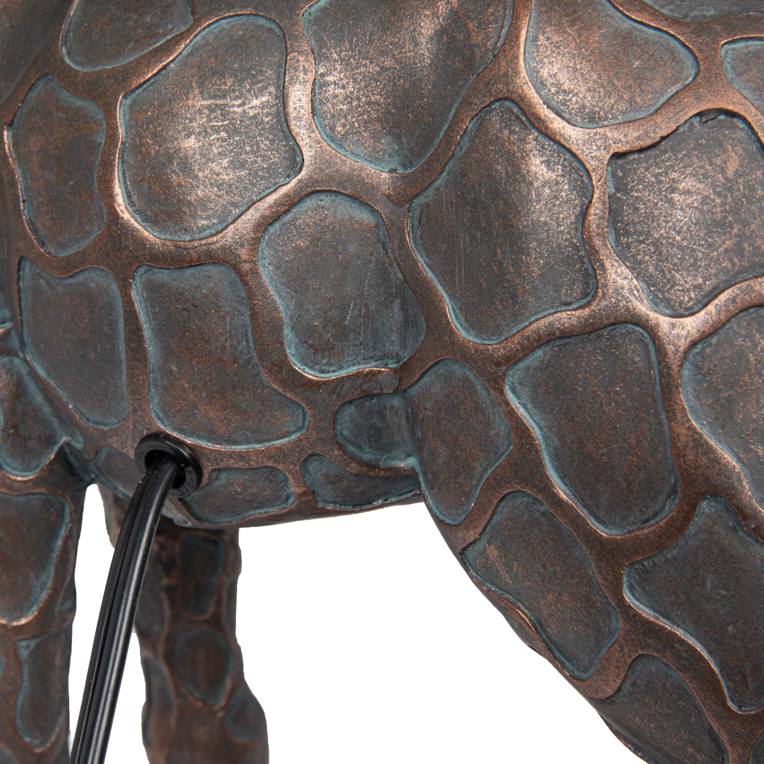 Creative Co-Op Bronze Giraffe Table Lamp with Linen Shade - Stylish Home Lighting Decor