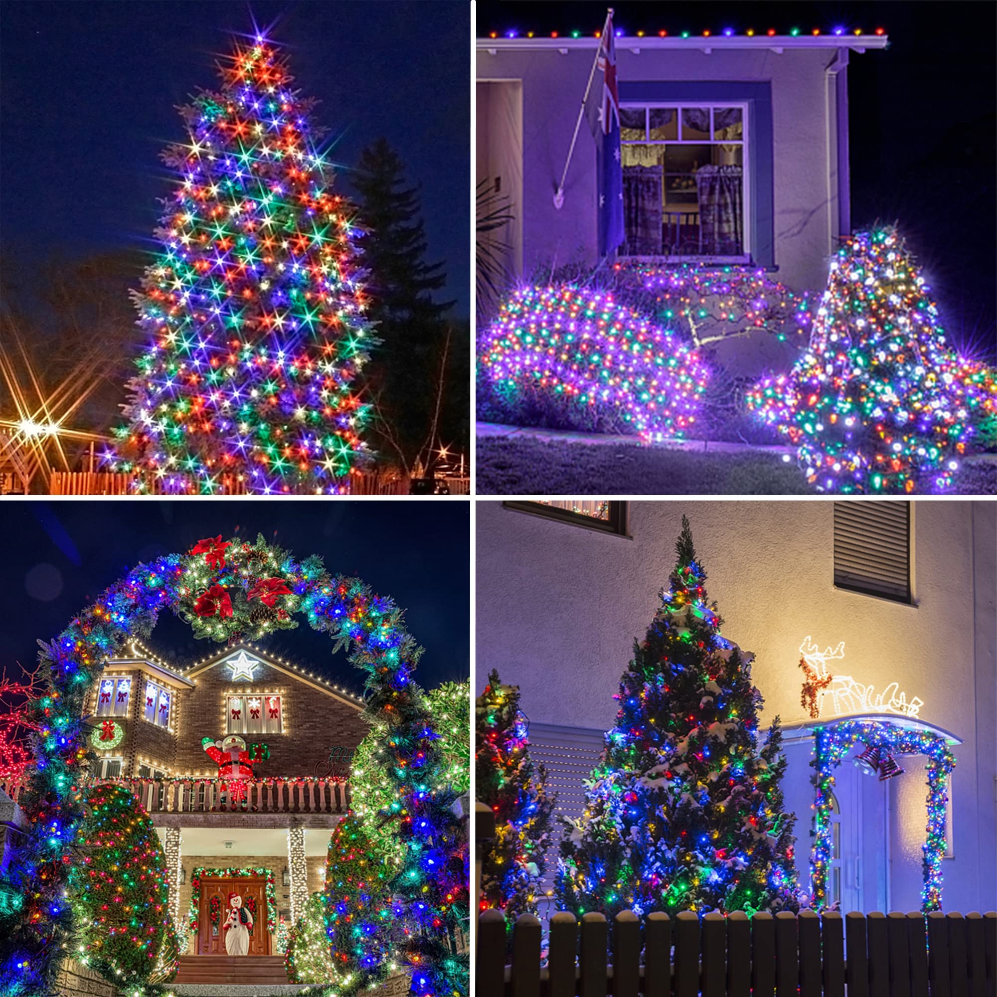 Twinkle Star Christmas Fairy Lights, 33ft 100 LED, Waterproof Silver Wire, Remote Control, Multicolor, Model TW-B3399