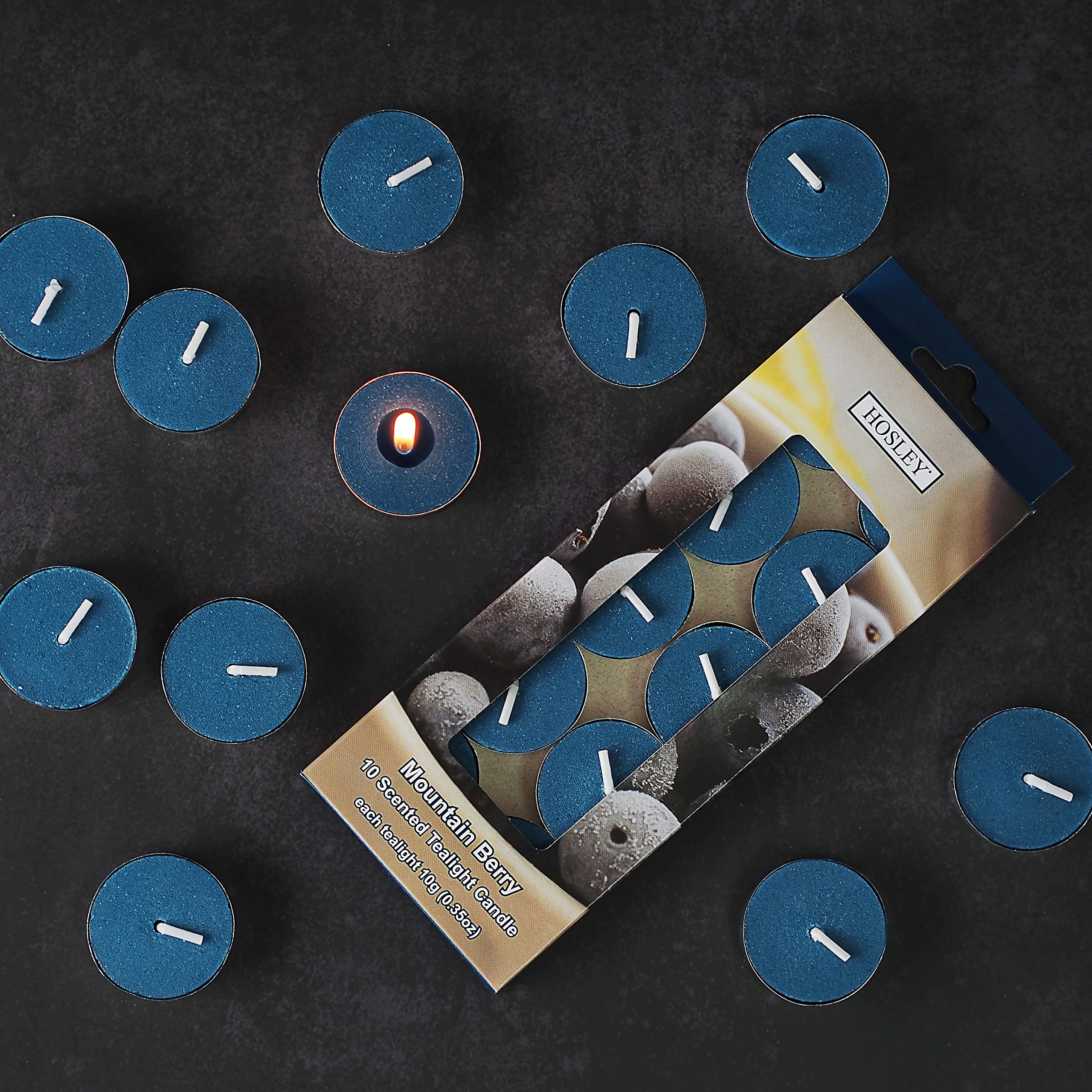 Hosley 120 PCs Bulk Pack Mountain Berry Fragrance Highly Scented Tea Light Candle. Ideal for Wedding Church Vigil Emergency Lant