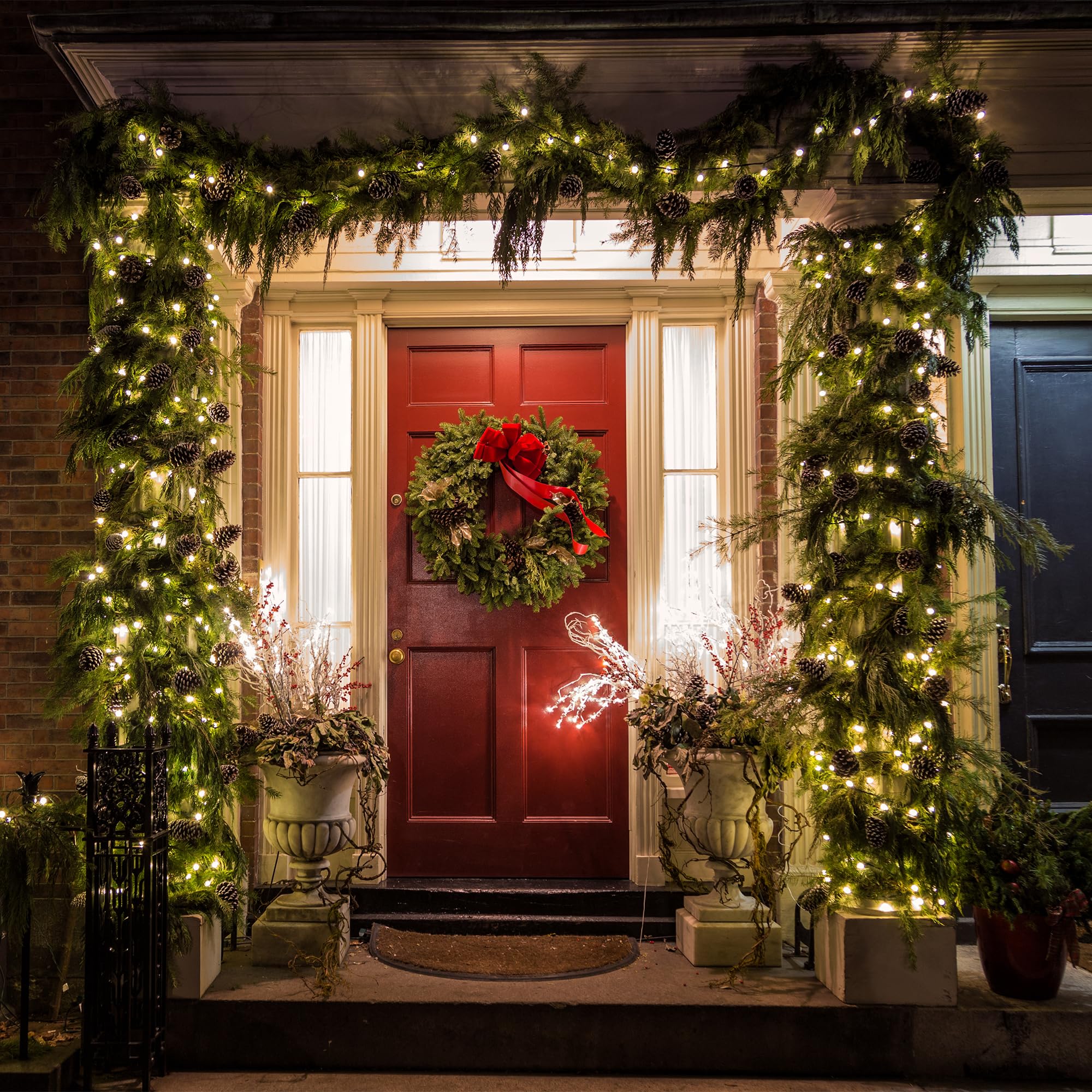 ASENEK Christmas String Lights 33ft 100 LED Warm White 8 Modes with Timer Indoor Outdoor Model CX-36V-5000LHWW
