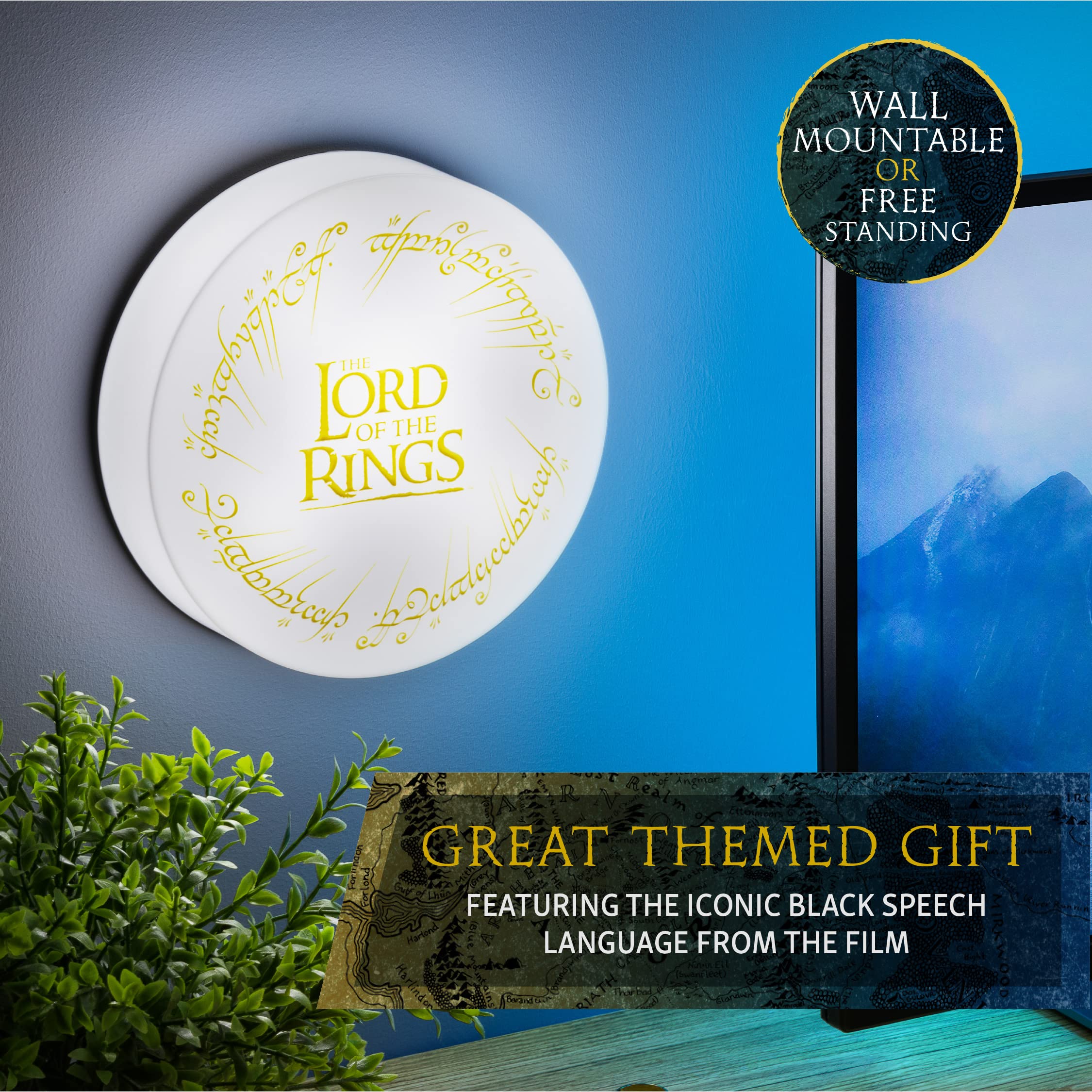Paladone PP10461LR Lord of The Rings Logo Light, Officially Licensed, Room Decor, Multicolour