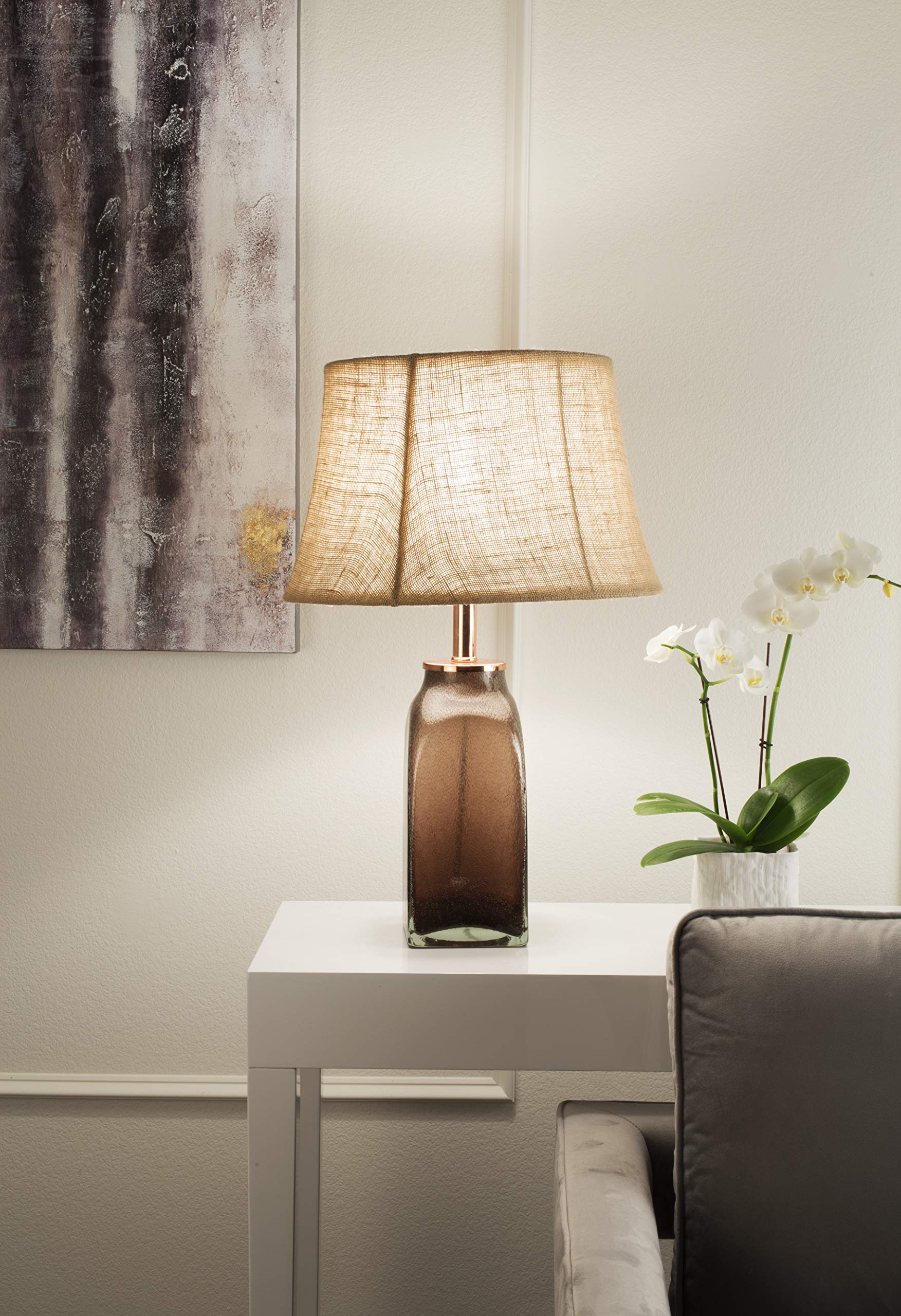 Ok Lighting Mason Glass Table Lamp - 25 Tall, Purple Glass, Model Ok-5706