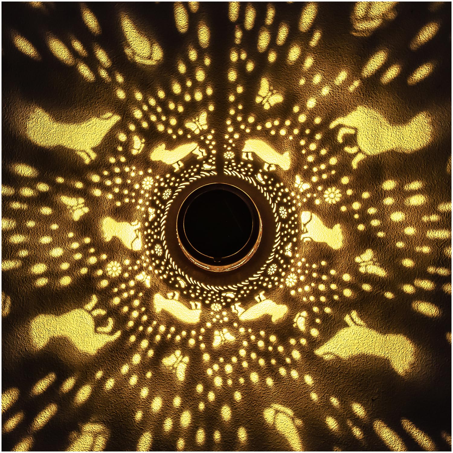 Dog Solar Lanterns Outdoor Waterproof Hanging Solar Lights Dog Gifts For Women Men Metal Decorative Led Lanterns For Garden Decor,Yard,Patio,Lawn,Tabletop,Pathway,Landscape