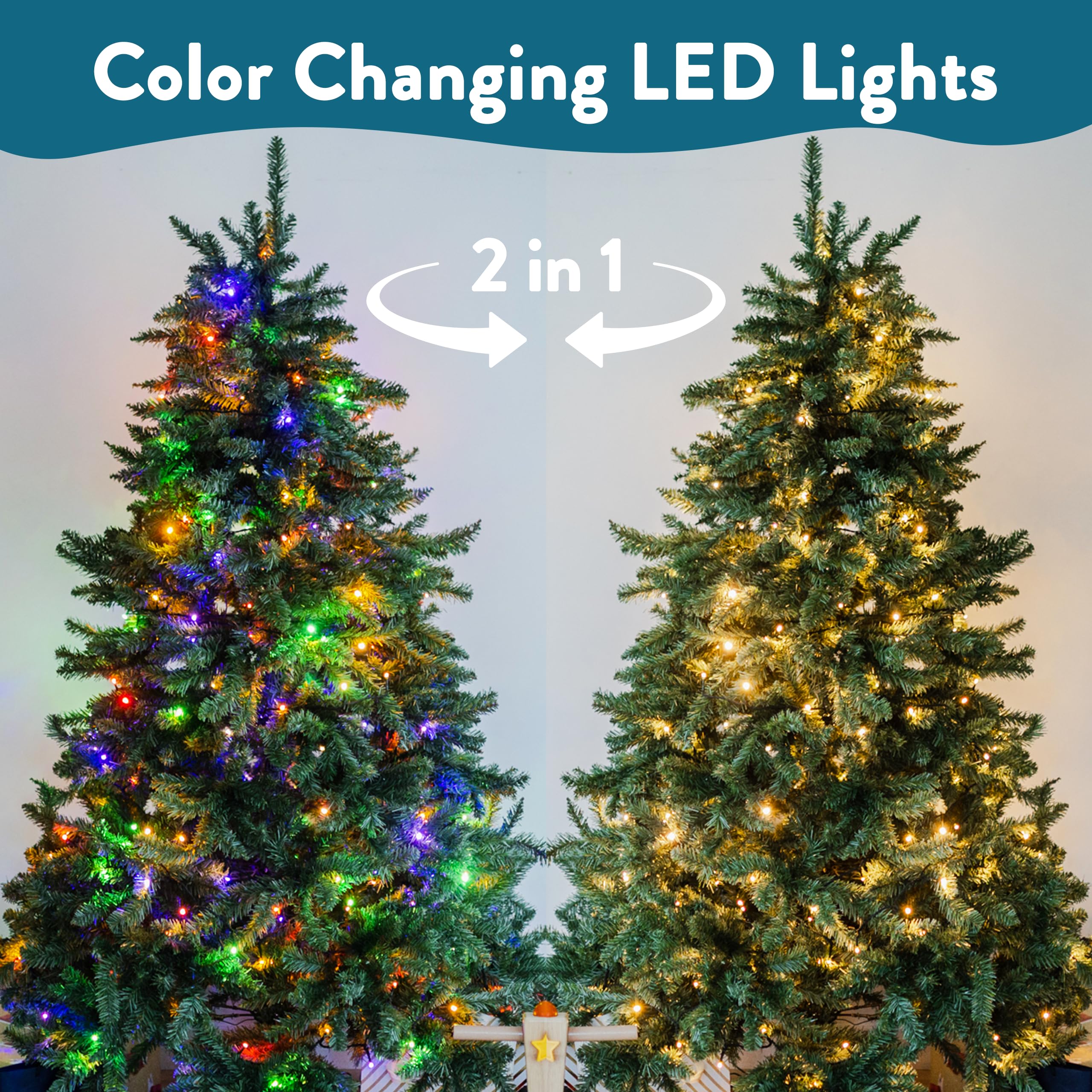 Holiday Spirit - Color Changing Christmas Lights Led, 328Ft 1000 Led Color Changing Christmas Lights With Remote, Color Changing Fairy Lights, Color Changing Outdoor String Lights, Outdoor Led Lights