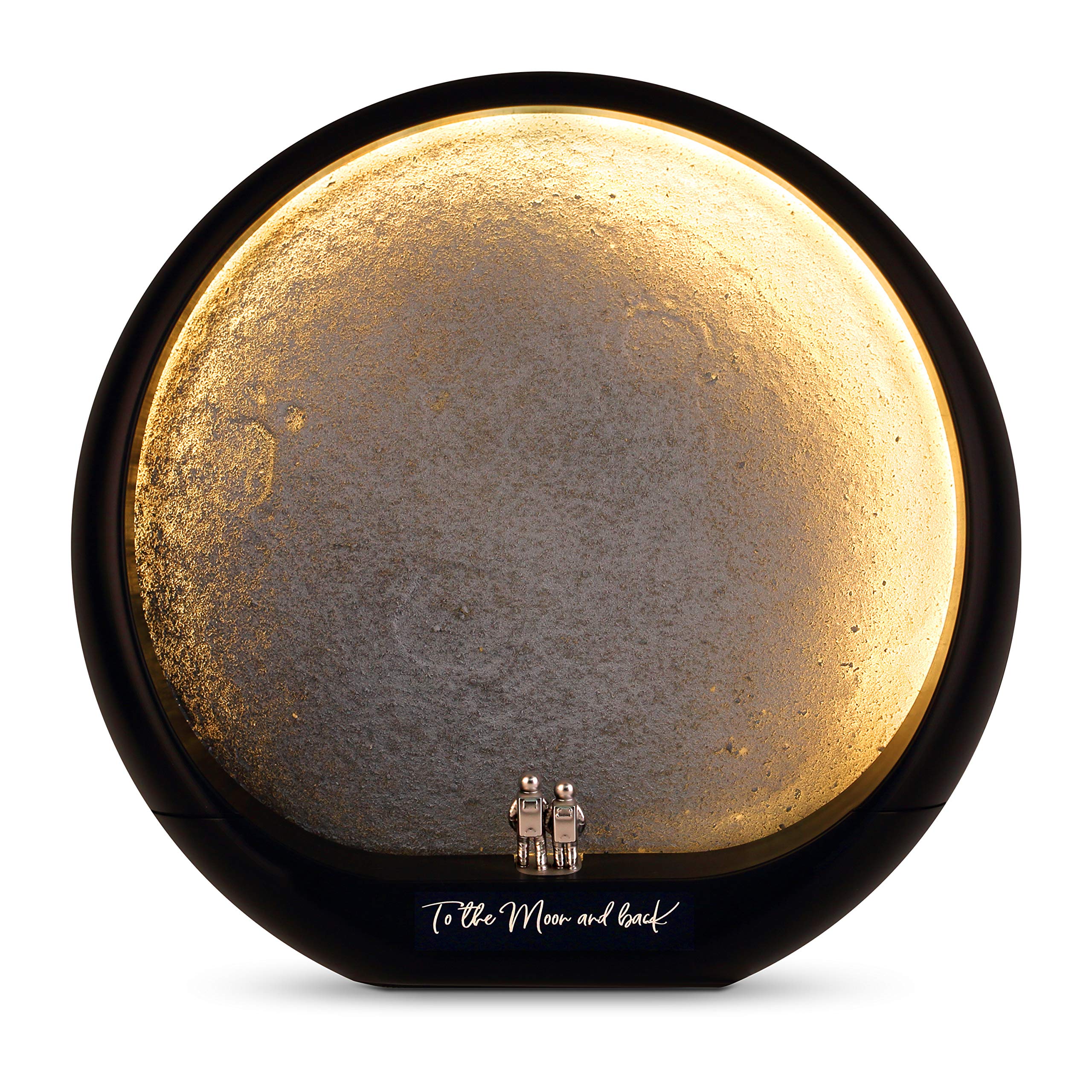 Mamre Moon Décor Lamp - Black Lunar Landing Gift For Anniversary, Valentine'S Day & Astronomy Lovers