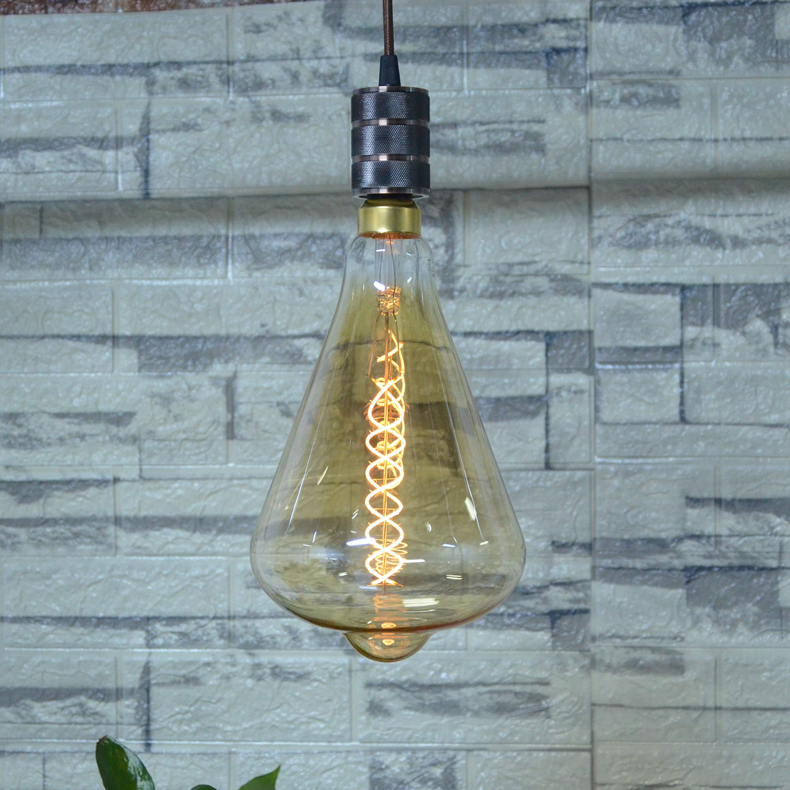 Sd Lux Oversized Vintage Giant Led Light Bulb Huge Edison Bulb - Dimmable  8W 450Lm (50W Equi)  Warm White 2200K  Medium E26 Base - Perfect For Decorative Pendant Lighting  1 Pack(St164)