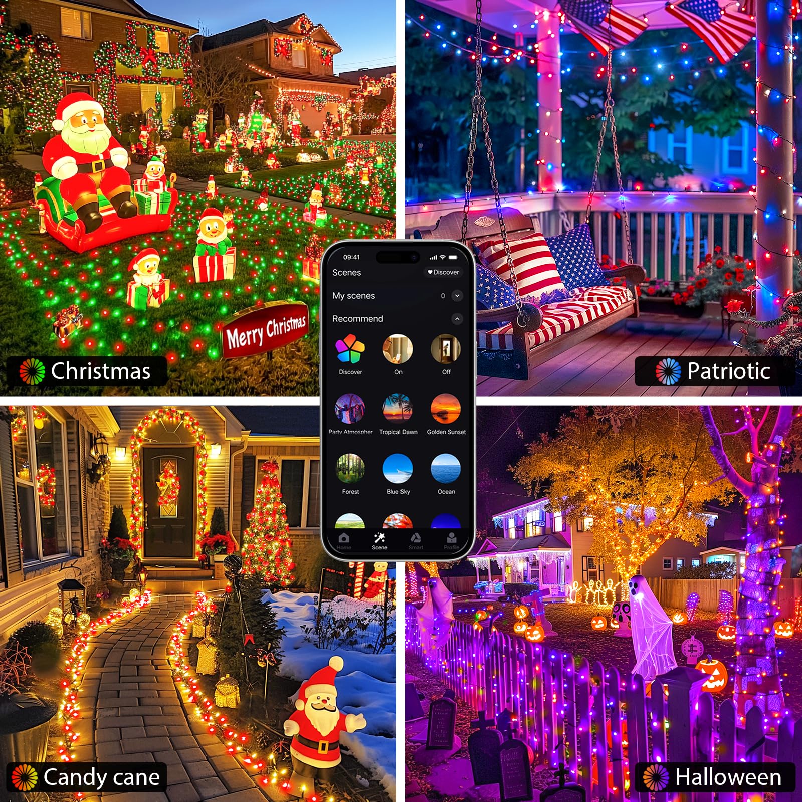 Jmexsuss 800 Led Smart Color Changing Christmas Lights Outdoor, 272Ft Rgb Christmas String Lights With Remote & App, Waterproof