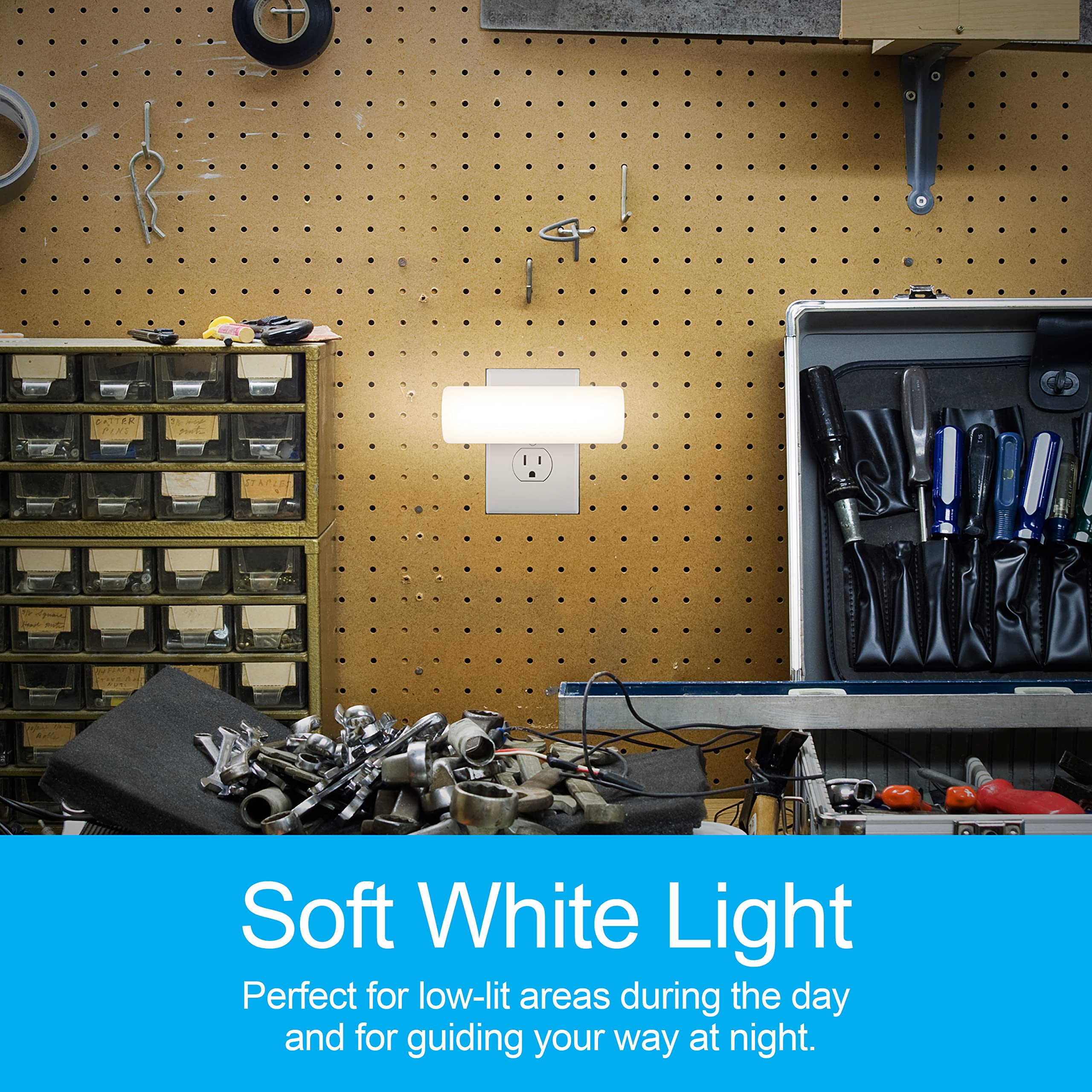 Ge Home Electrical Ultrabrite Led Light Bar, 200 Lumens, High/Low/Off Switch, Plug-In, Night Light, Ideal For Dark Spaces, Bedro