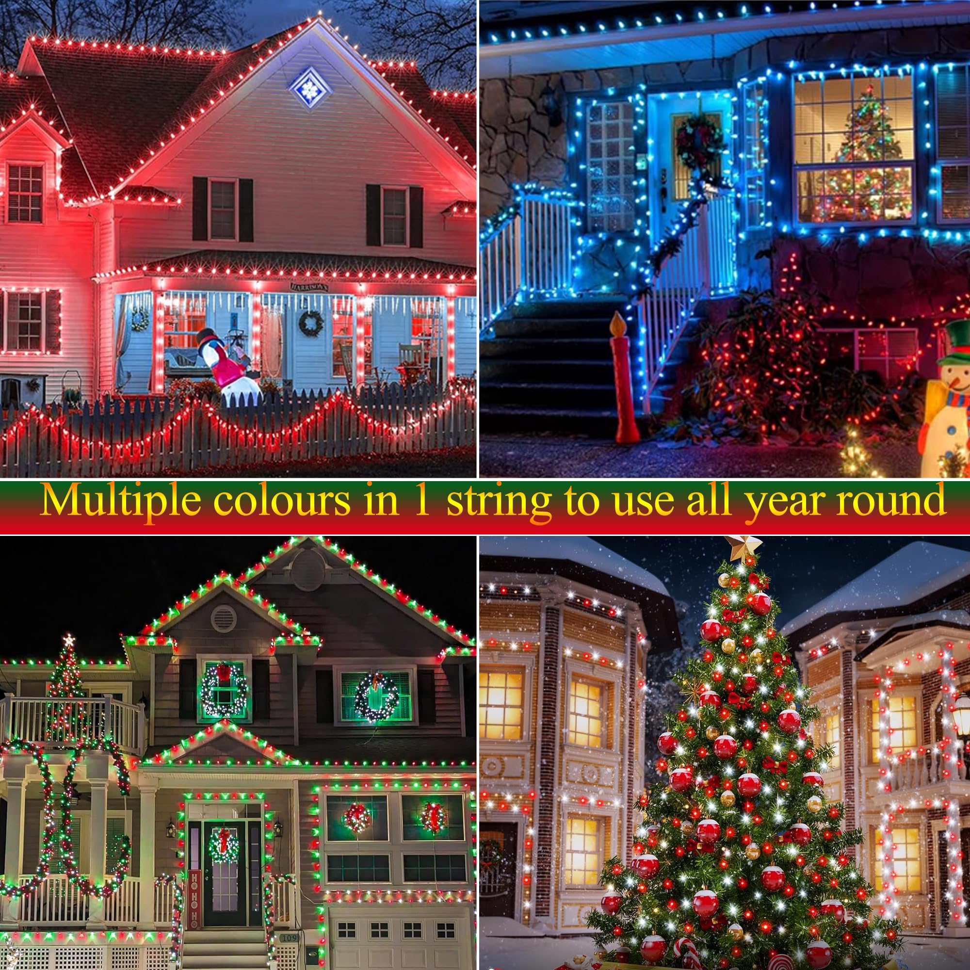 Joomer Color Changing Christmas String Lights  279Ft 800 Led 17 Colors Led String Lights Outdoor Fairy Twinkle Tree Lights With Remote Timer Plug In For Room Indoor Wedding Party Christmas Decorations
