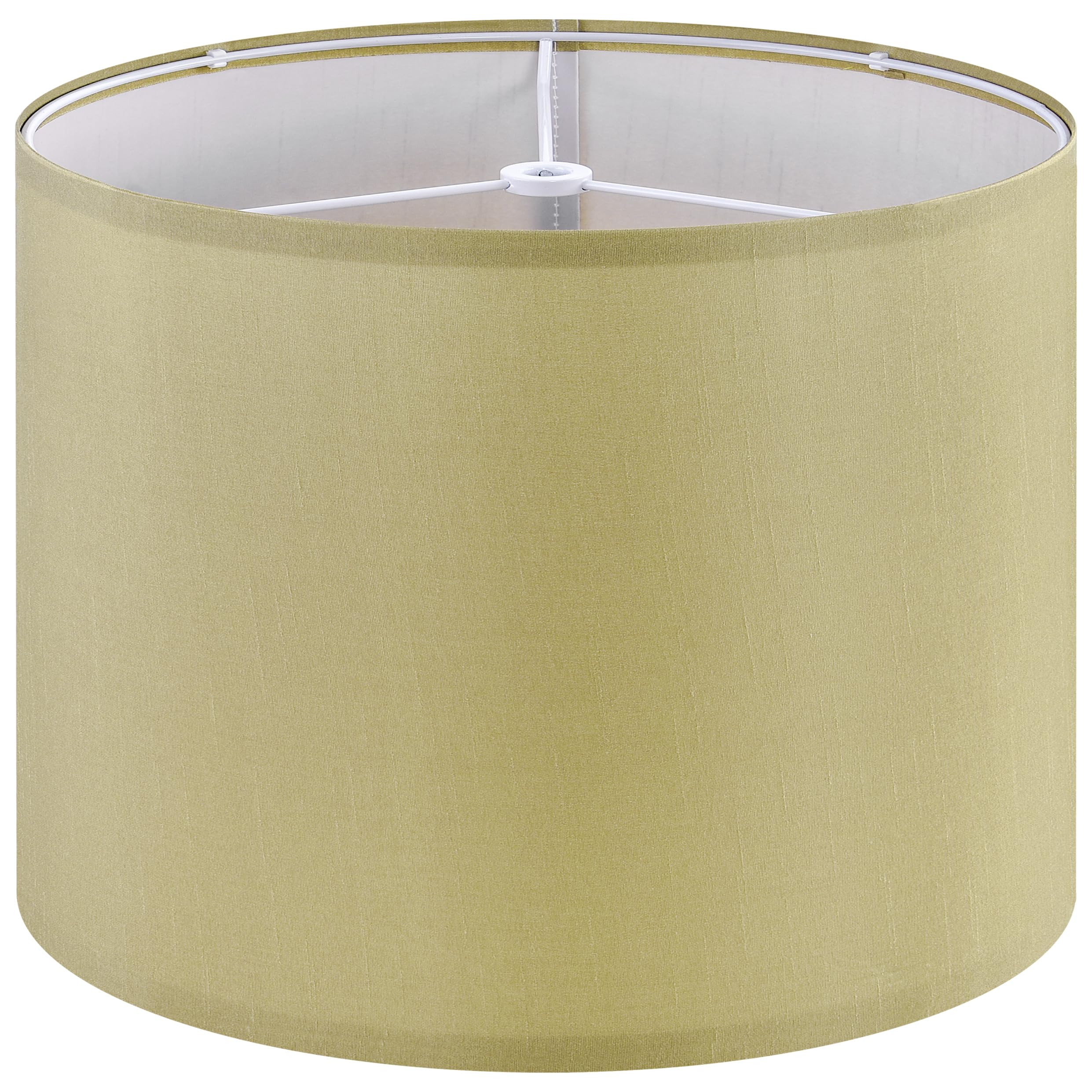 GOSO 13IN Yellow Drum Lamp Shade for Table Lamps Medium,13 * 13 * 10 inch (Spider) Modern Floor Lampshades Replacement,Natural G