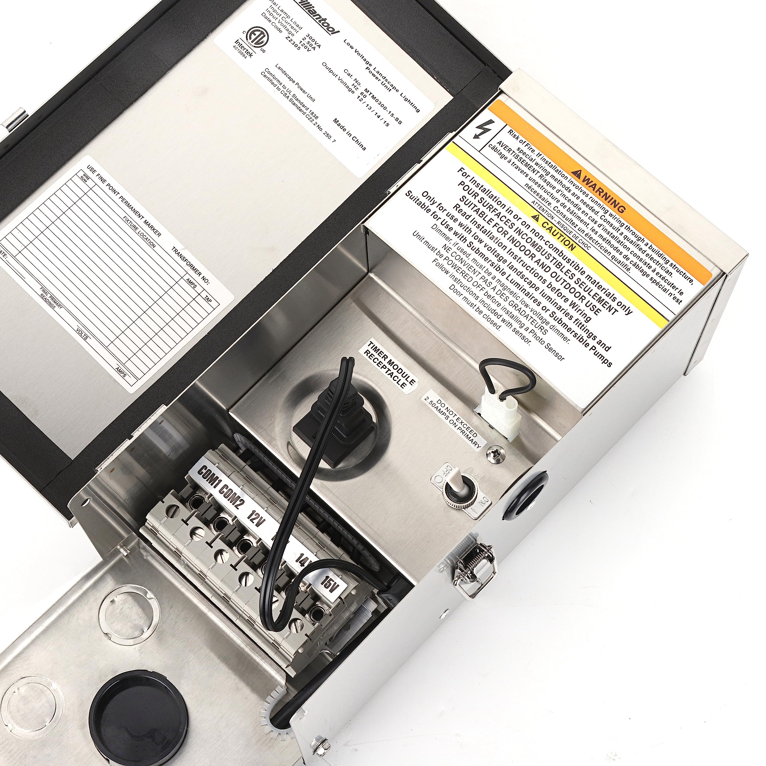 Brilliantool 300W Low Voltage Landscape Transformer, Outdoor Transformer with Multiple Taps,Suitable for Road, Spotlight and Out