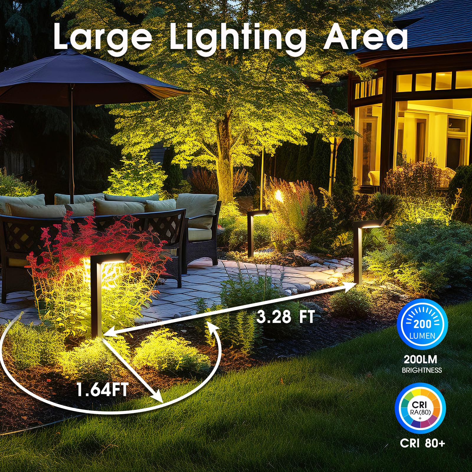 Energetic Low Voltage Led Landscape Light  Brown Aluminum Pathway Lighting  4Pcs