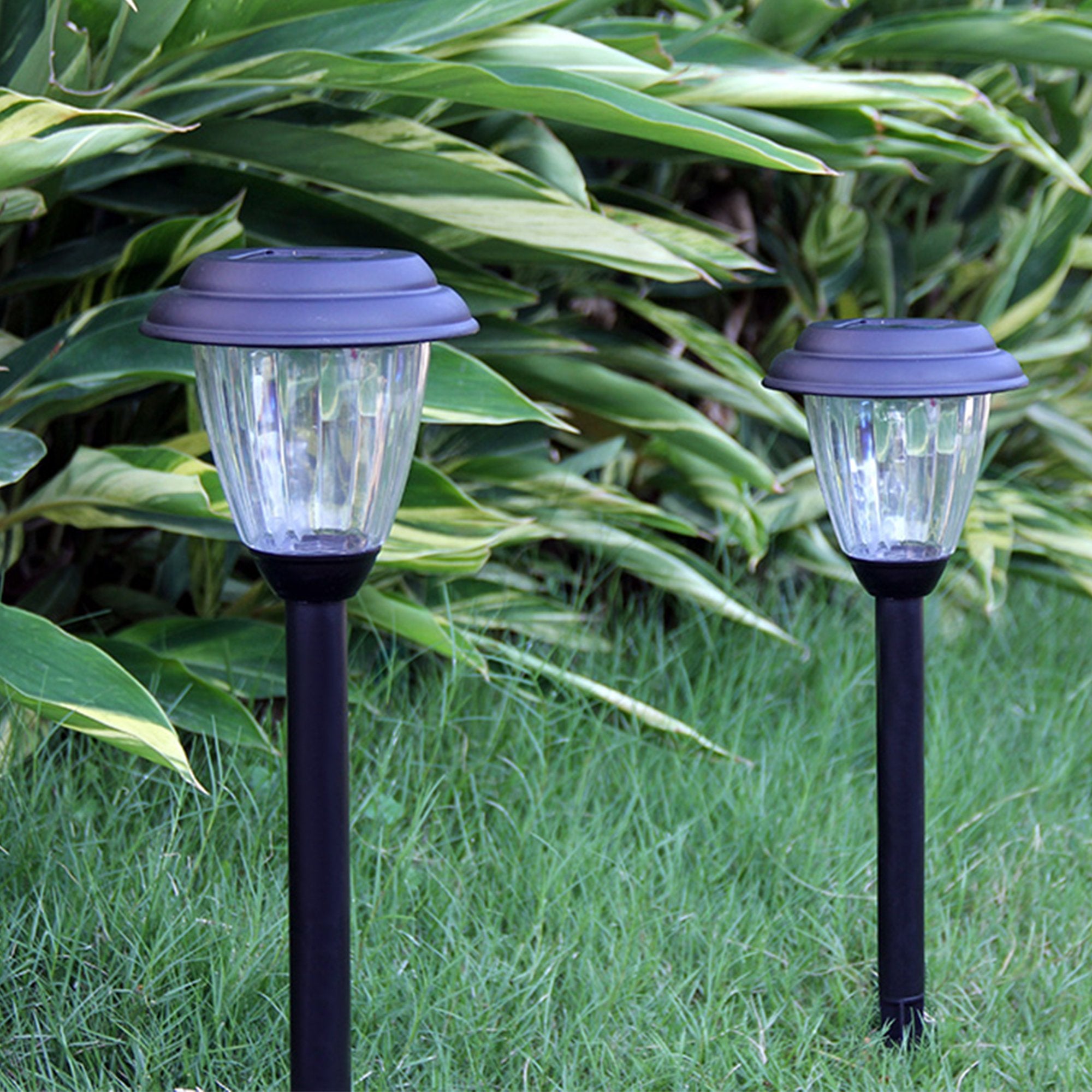 Voona Solar Outdoor Pathway Lights, Matt Black Stainless Steel, 8-Pack, Led For Garden, Landscape, Yard, Driveway
