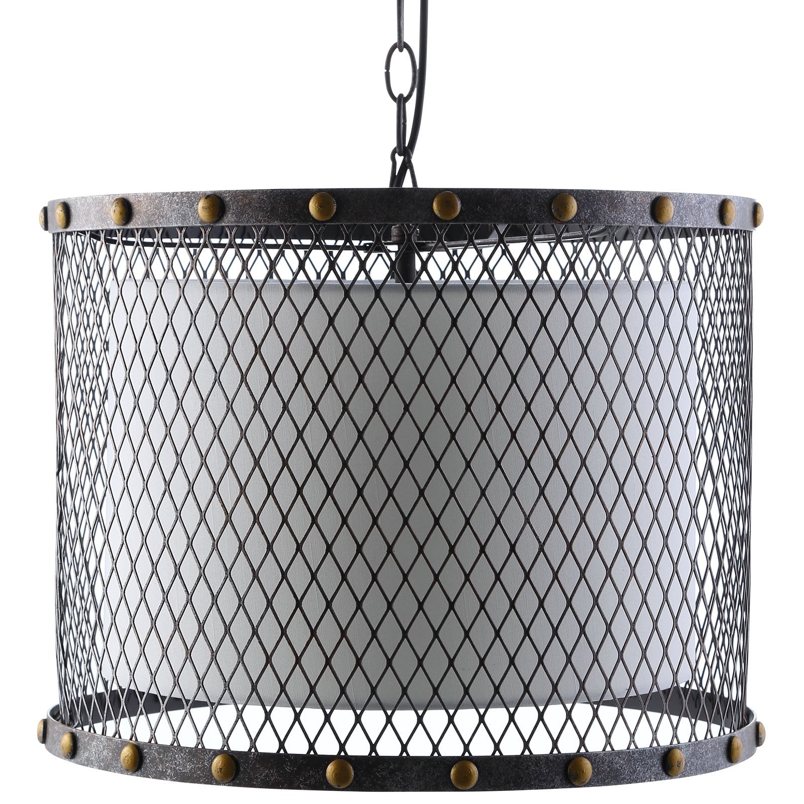 Modway Fortune Steel Metal Industrial Modern Rustic Floor Lamp In Antique Silver
