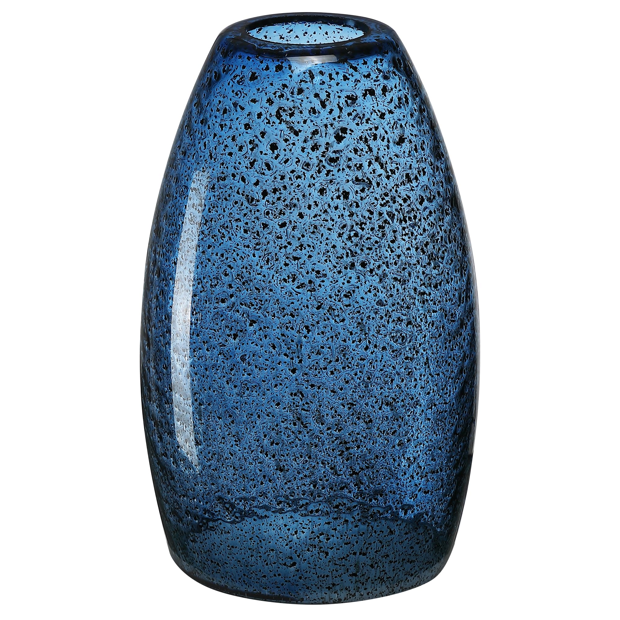 Dark Blue Seeded Oval Glass Lamp Shade Only Art Glass Shades for Kitchen Island pendant Glass Lights Covers Light Fixture Replac