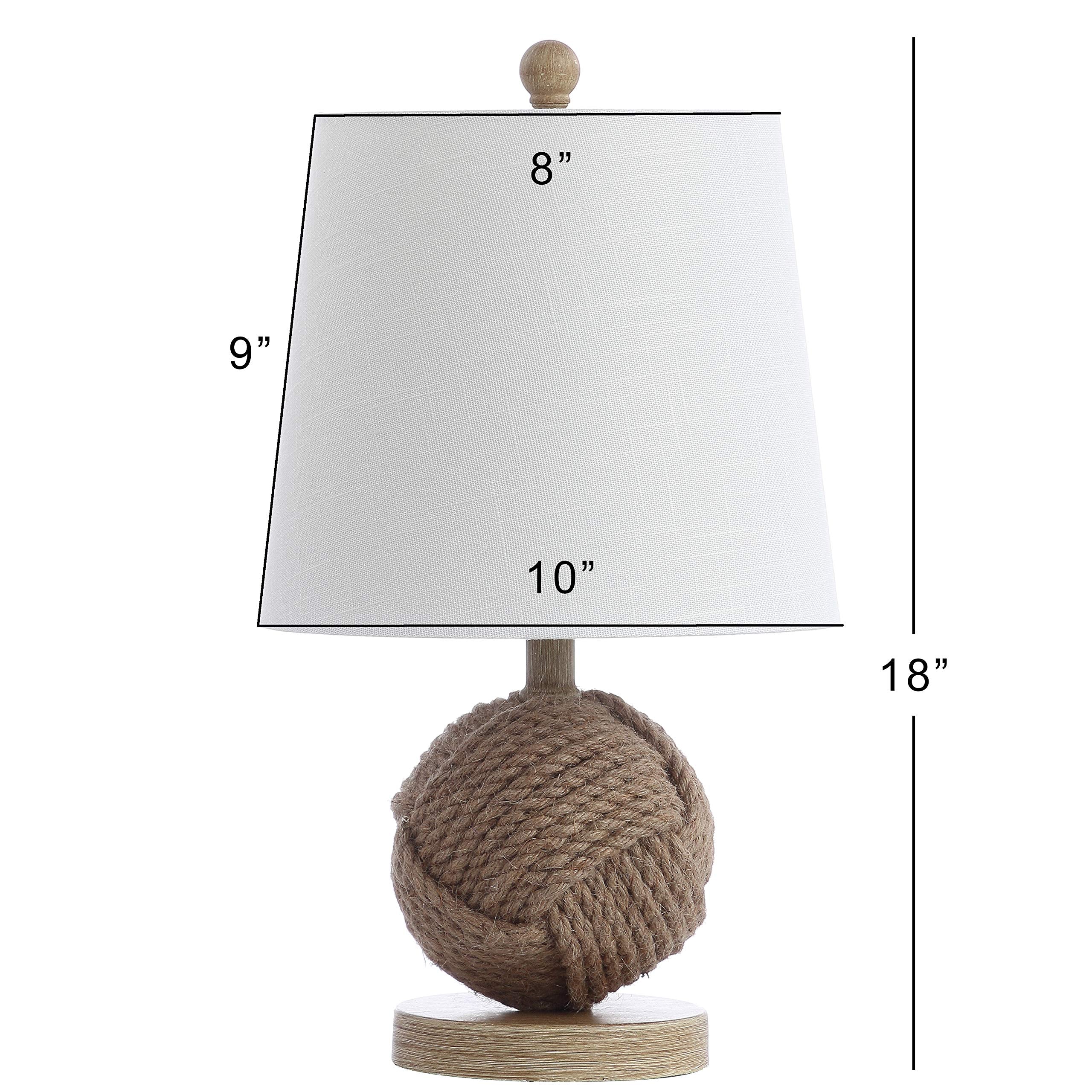 Jonathan Y Jyl6500A Monkey Fist 18'' Rope Ball Led Table Lamp Coastal Cottage Industrial Bedside Desk Nightstand Lamp For Bedroo