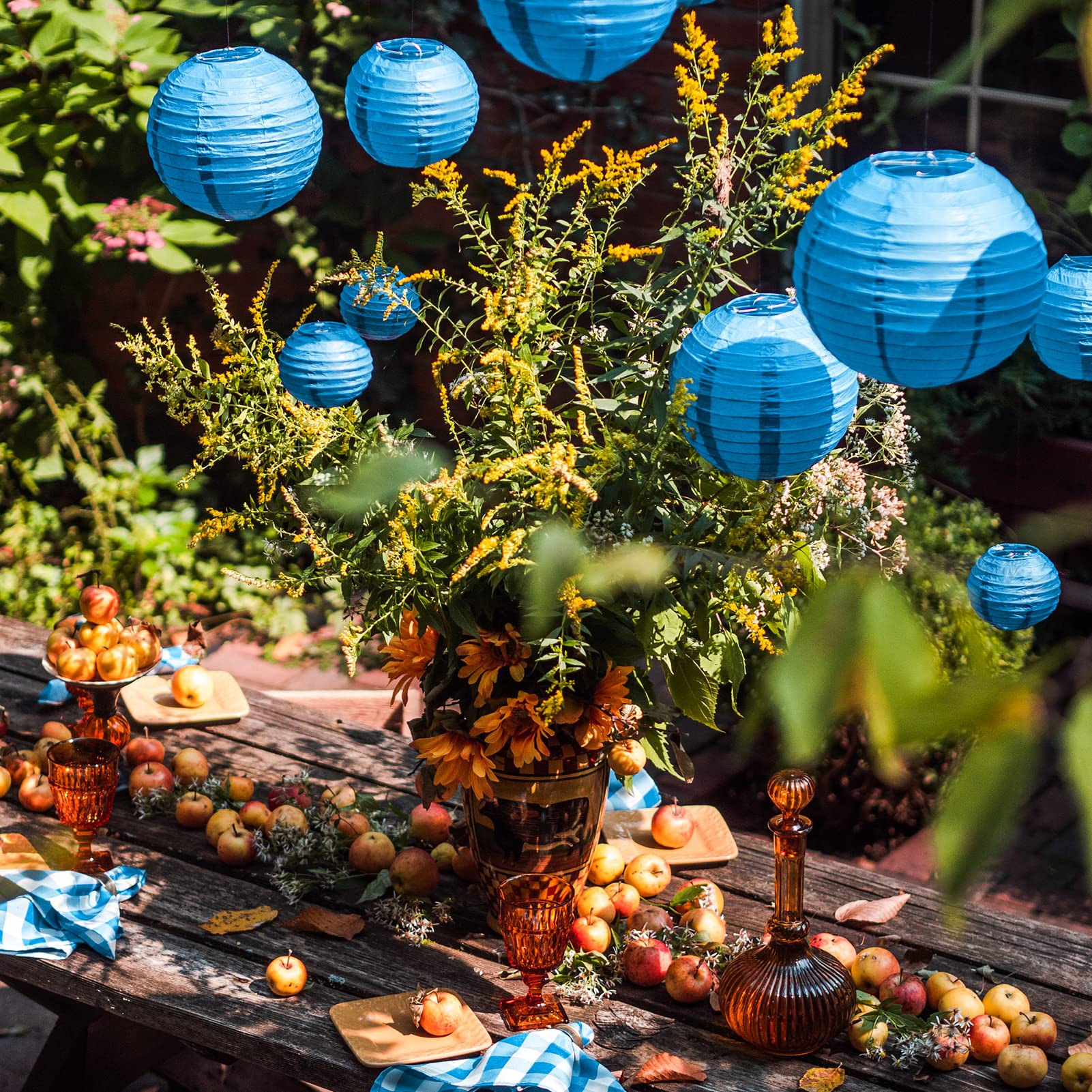Blue Paper Lanterns - 25 Piece Set - Blue Party Decorations For Birthdays, Weddings And Special Occasions By Avoseta