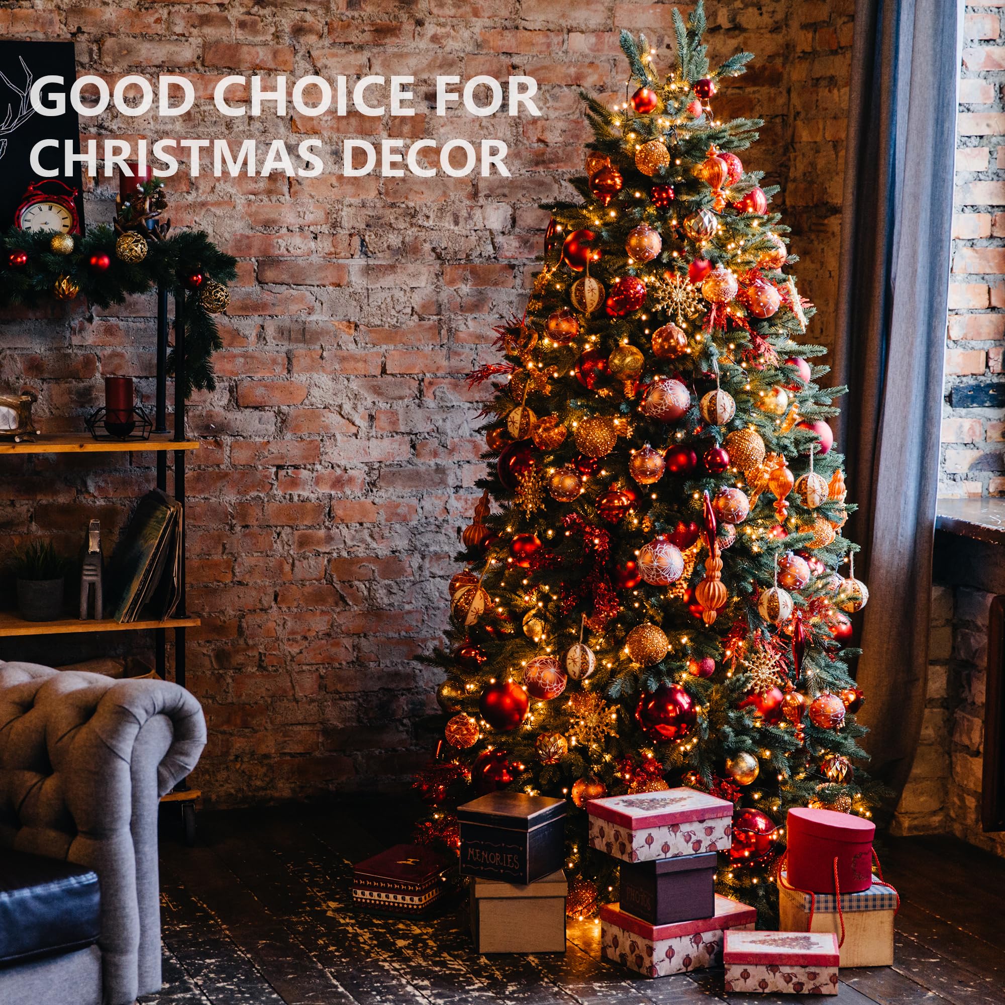 Tw Shine 1000 Led Christmas Lights, 328Ft Warm White String Lights With Remote, 8 Modes