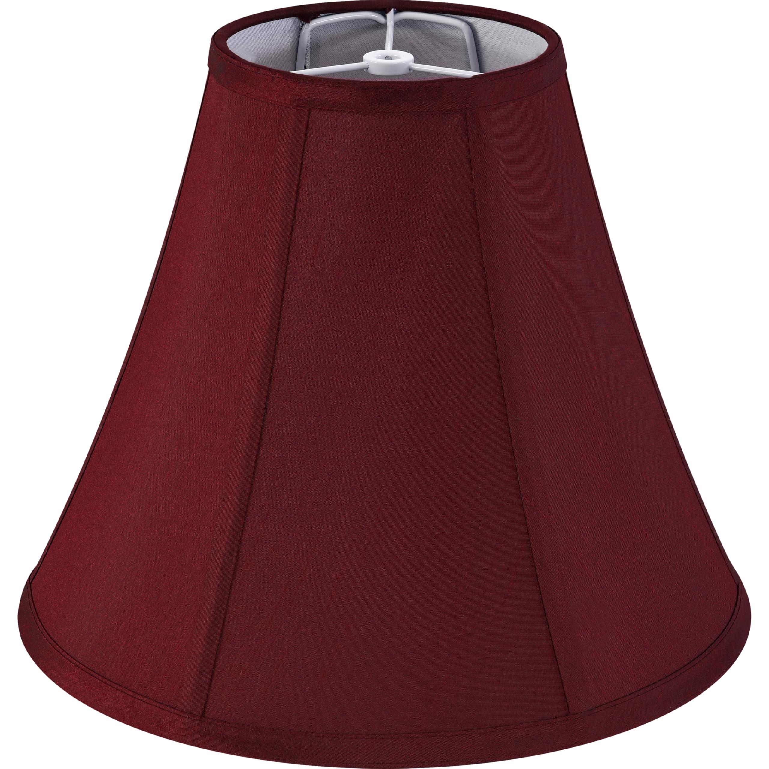 Burgundy Bell Lamp Shades 6'' Top x 13'' Bottom x 10.6'' High(Spider) Medium Lamp Shade, Fabric Lamp Shade for Table Lamp,Bedsid