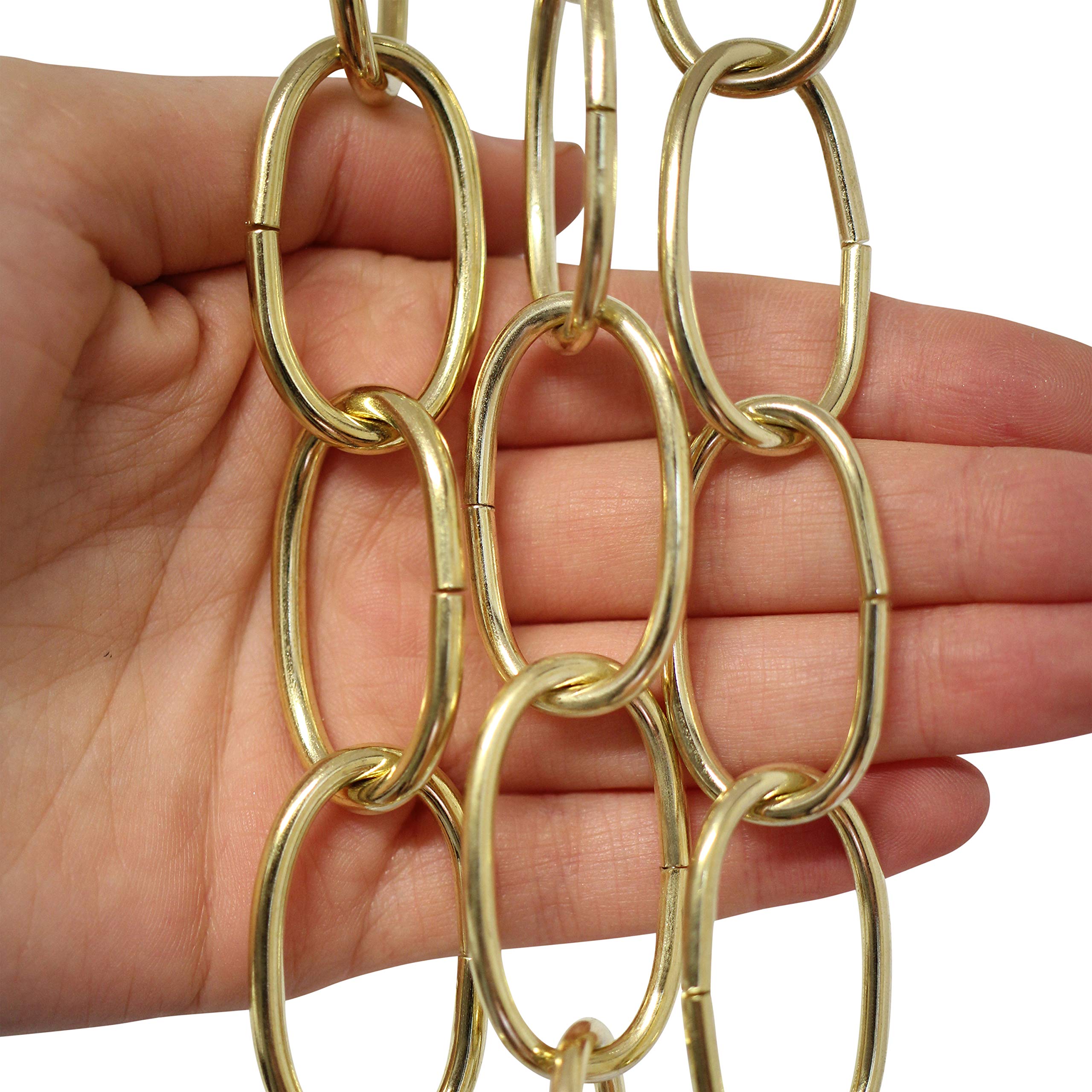 RCH Hardware Steel Chandelier Chain 3 Feet Polished Chrome Model CH-S56-10-PC-3