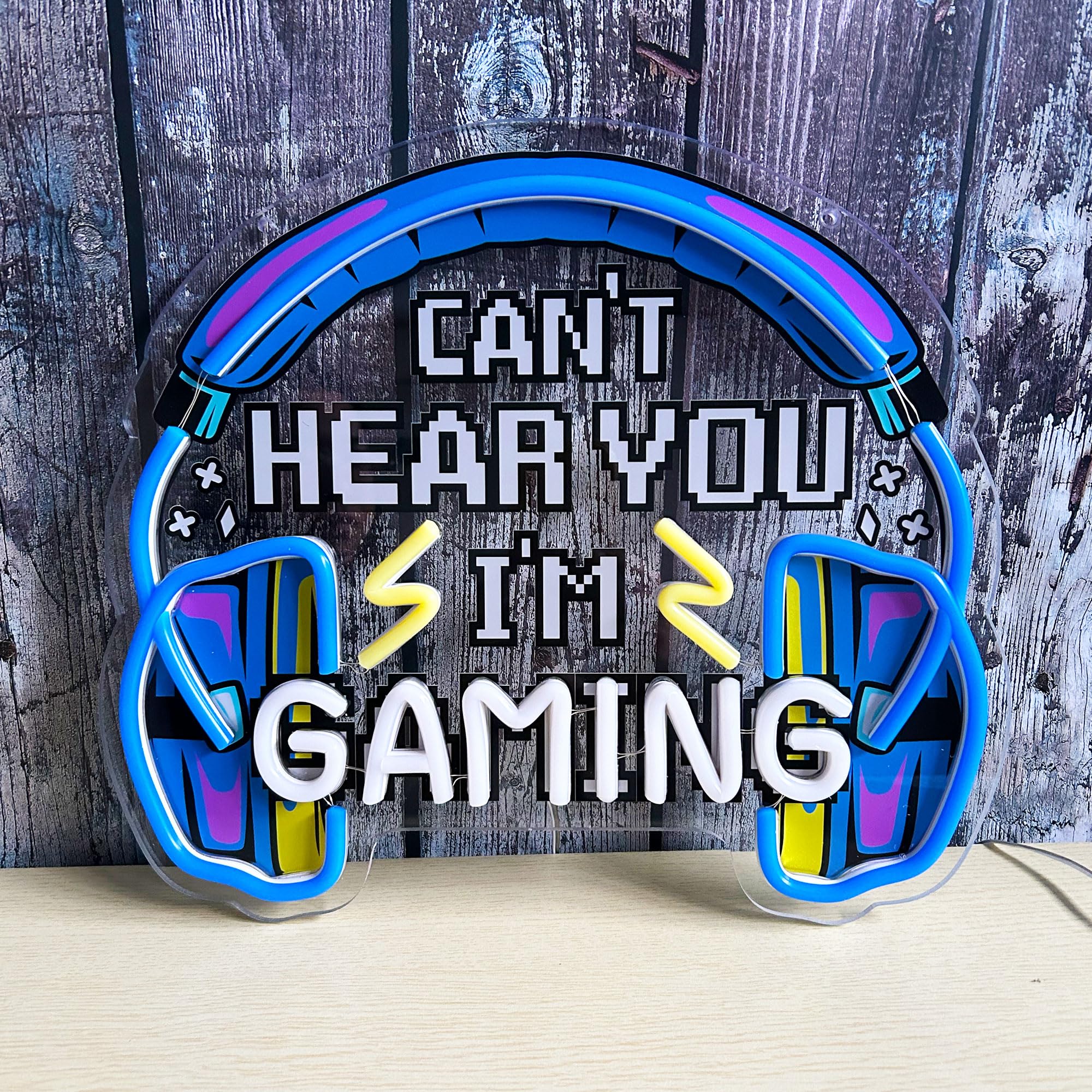 CULOIS Gamer Neon Sign - USB Powered LED Wall Decor, Brightness Adjustable, 13"x11.3", Blue-I'm Gaming, Perfect for Boys' Bedroom & Game Room