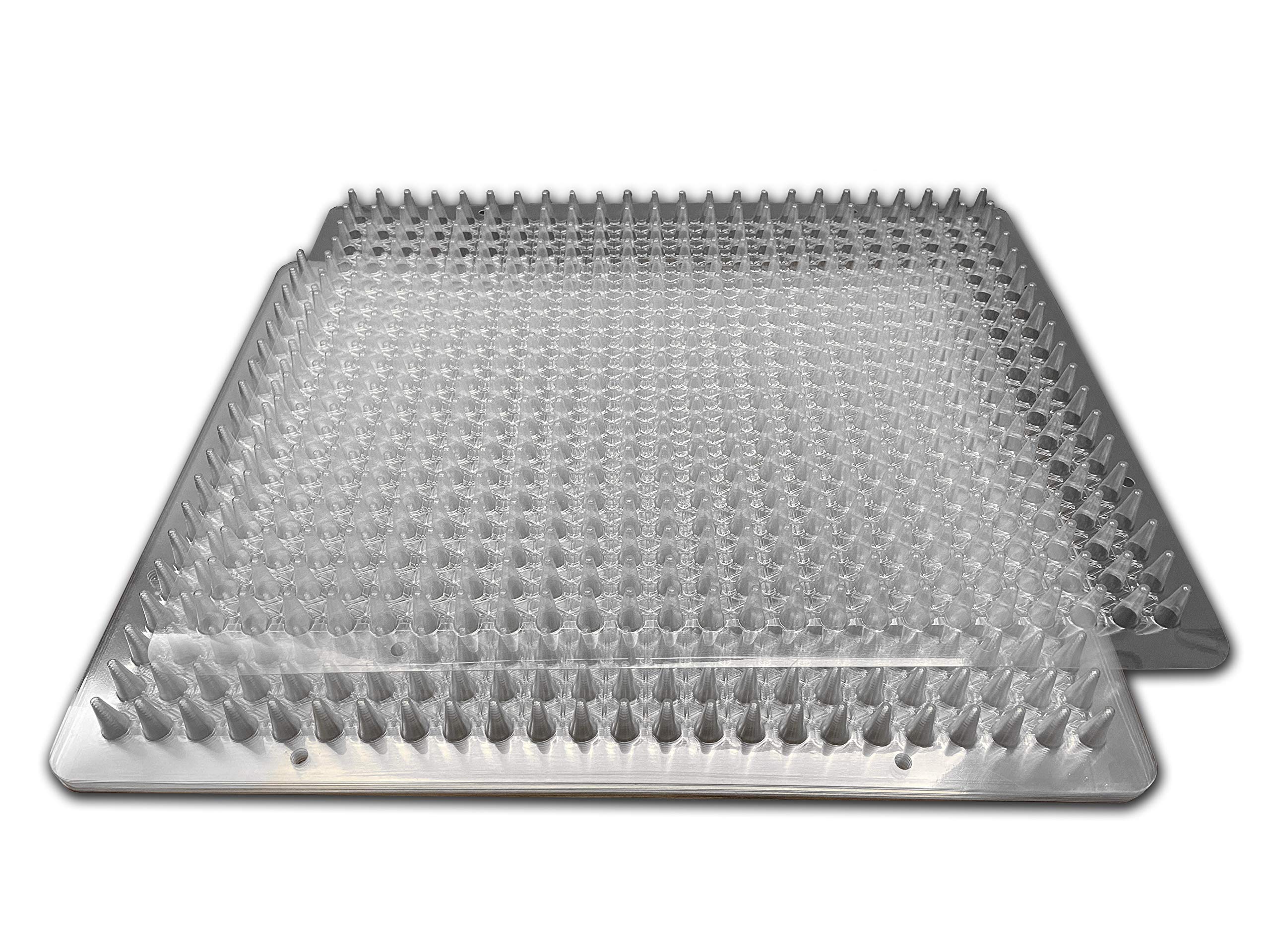 BYTEBAY 8 Pack Cat Scat Mat - Plastic Spiked Repellent for Cats & Dogs, 16 x 13 Inches, Indoor/Outdoor Use