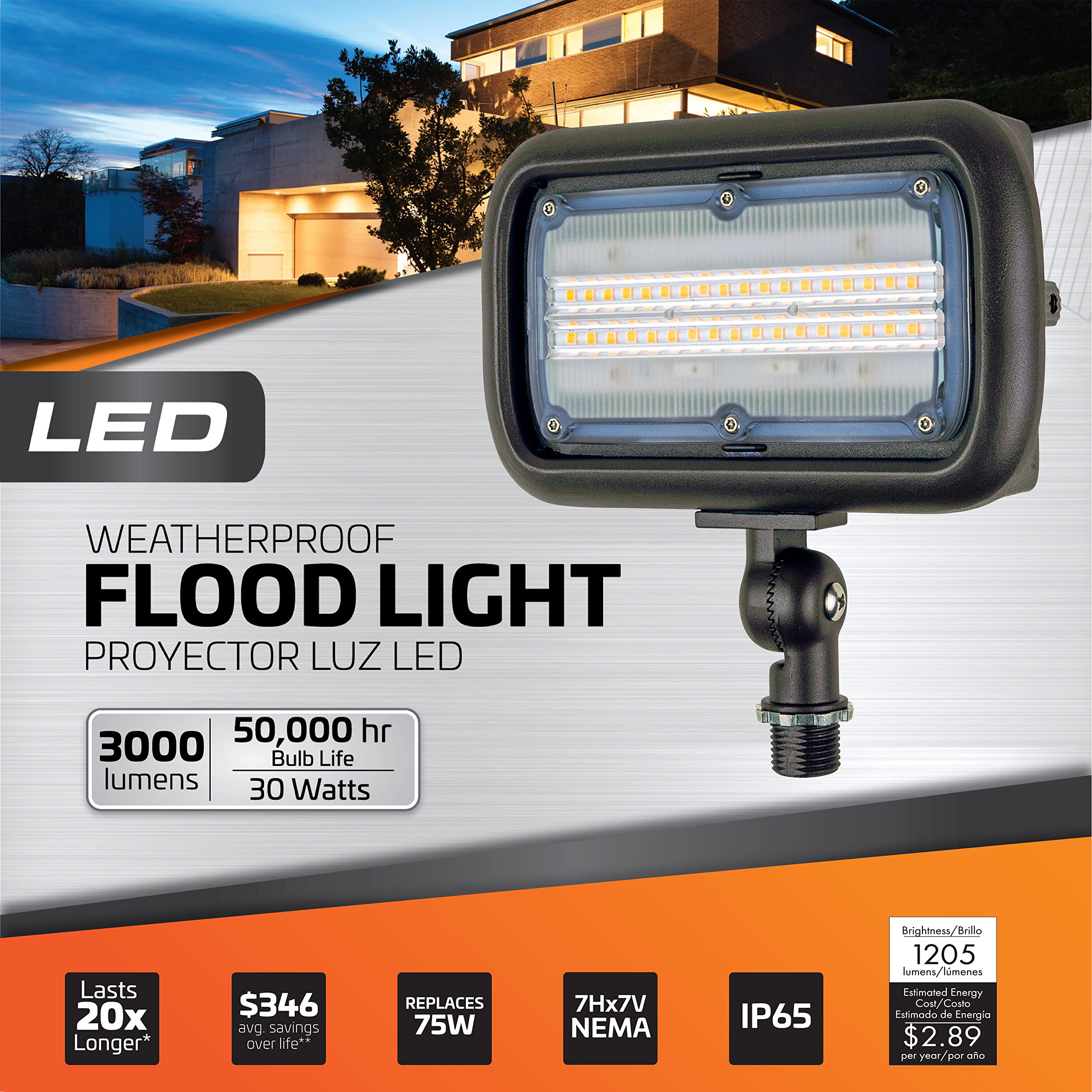 Newhouse Lighting 30-Watt Outdoor LED Wall Wash Flood Light, Weatherproof, Bronze, Model WW30BRZ, 1-Pack