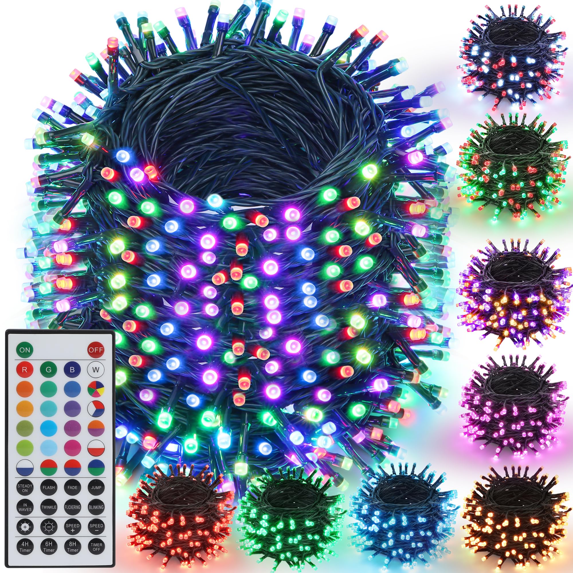 Joomer Color Changing Christmas String Lights  279Ft 800 Led 17 Colors Led String Lights Outdoor Fairy Twinkle Tree Lights With Remote Timer Plug In For Room Indoor Wedding Party Christmas Decorations