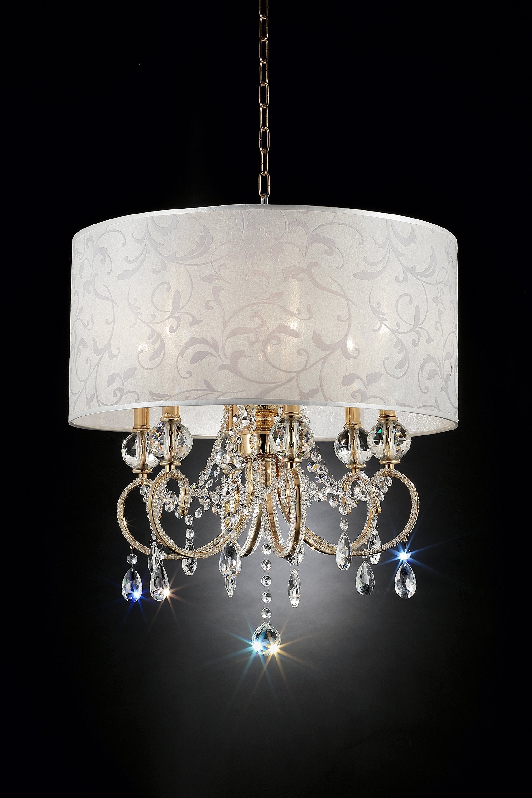 OK Lighting OK-5155H 24.5 H Aurora Ceiling LAMP , Gold
