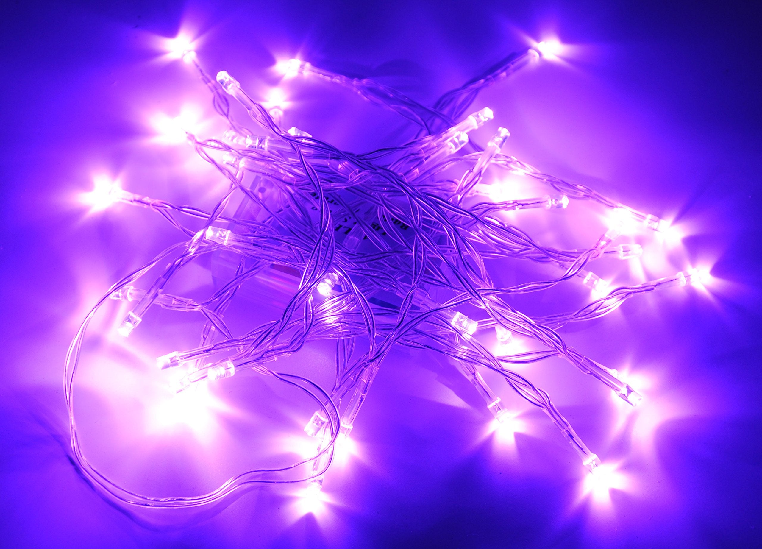 Karlling Battery Operated Purple 40 Led Fairy Light String Wedding Party Xmas Christmas Decorations(Purple)