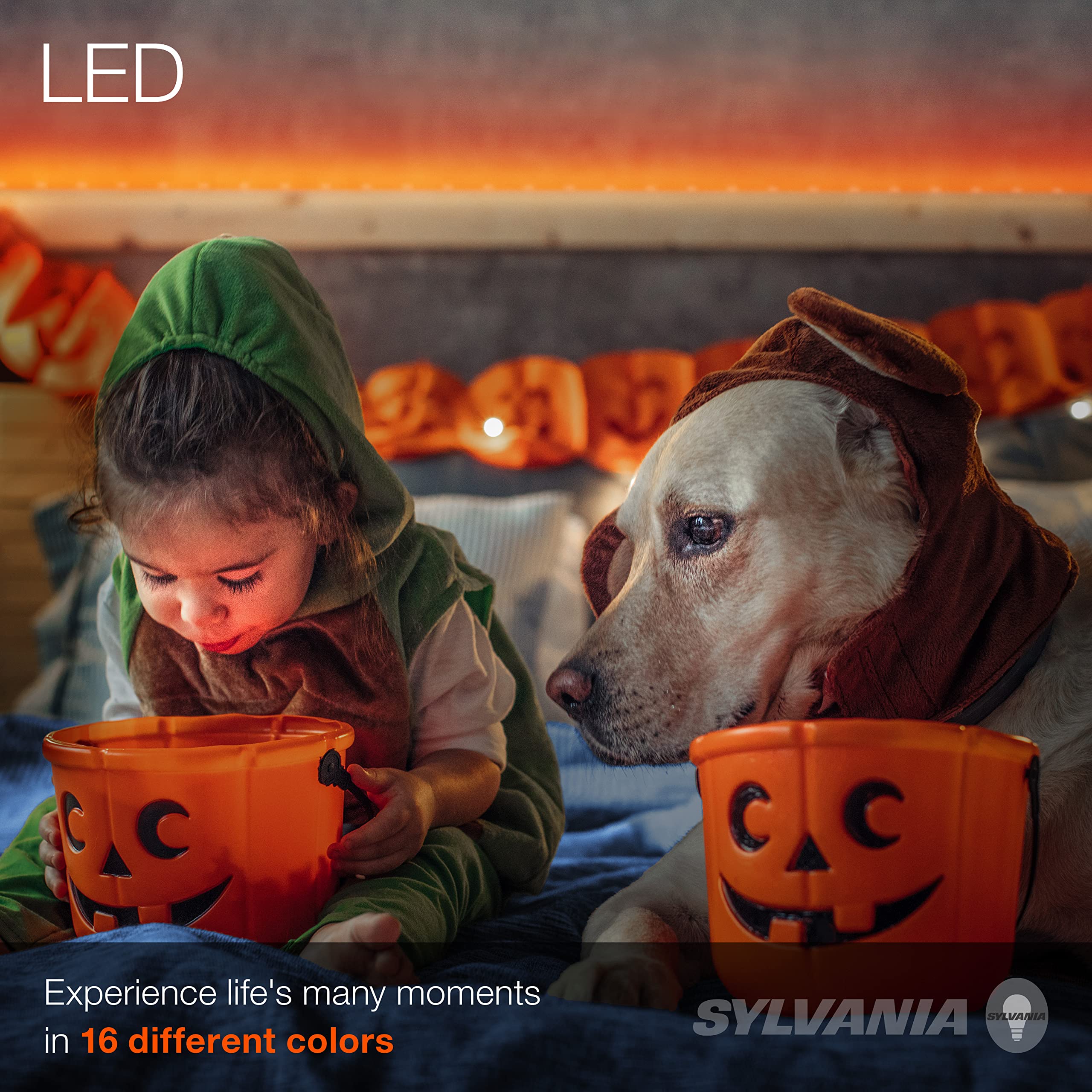 LEDVANCE SYLVANIA 6.6ft RGB USB Light Strip Kit with RF Remote, 16 Colors, Indoor, Black, Model 75779