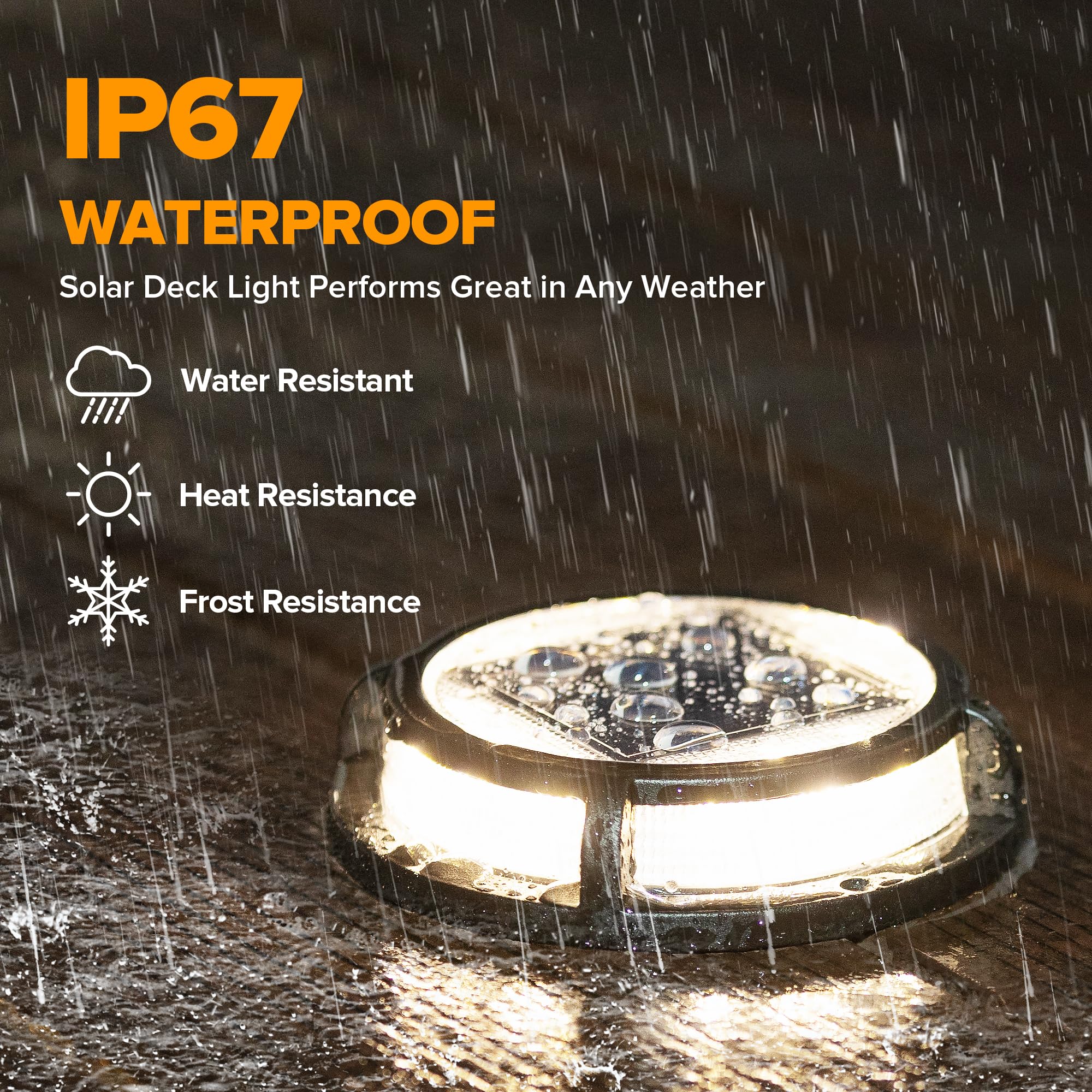 LUTEC Solar Driveway Lights, 12 LEDs, IP67 Waterproof, 4 Pack, Black, Model 6936105012