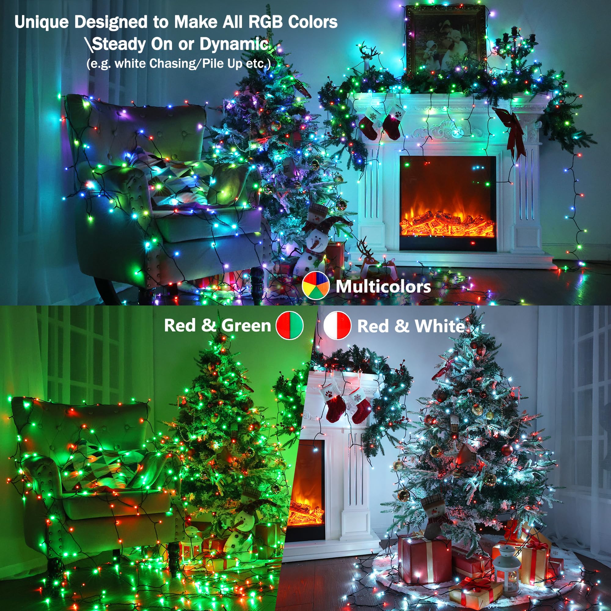 Brizlabs Orange Purple Halloween Lights  33Ft 100 Led Rgb Color Changing String Lights With Remote  Dimmable Mini Christmas Light String With Timer For Indoor Outdoor Halloween Thanksgiving Xmas Decor