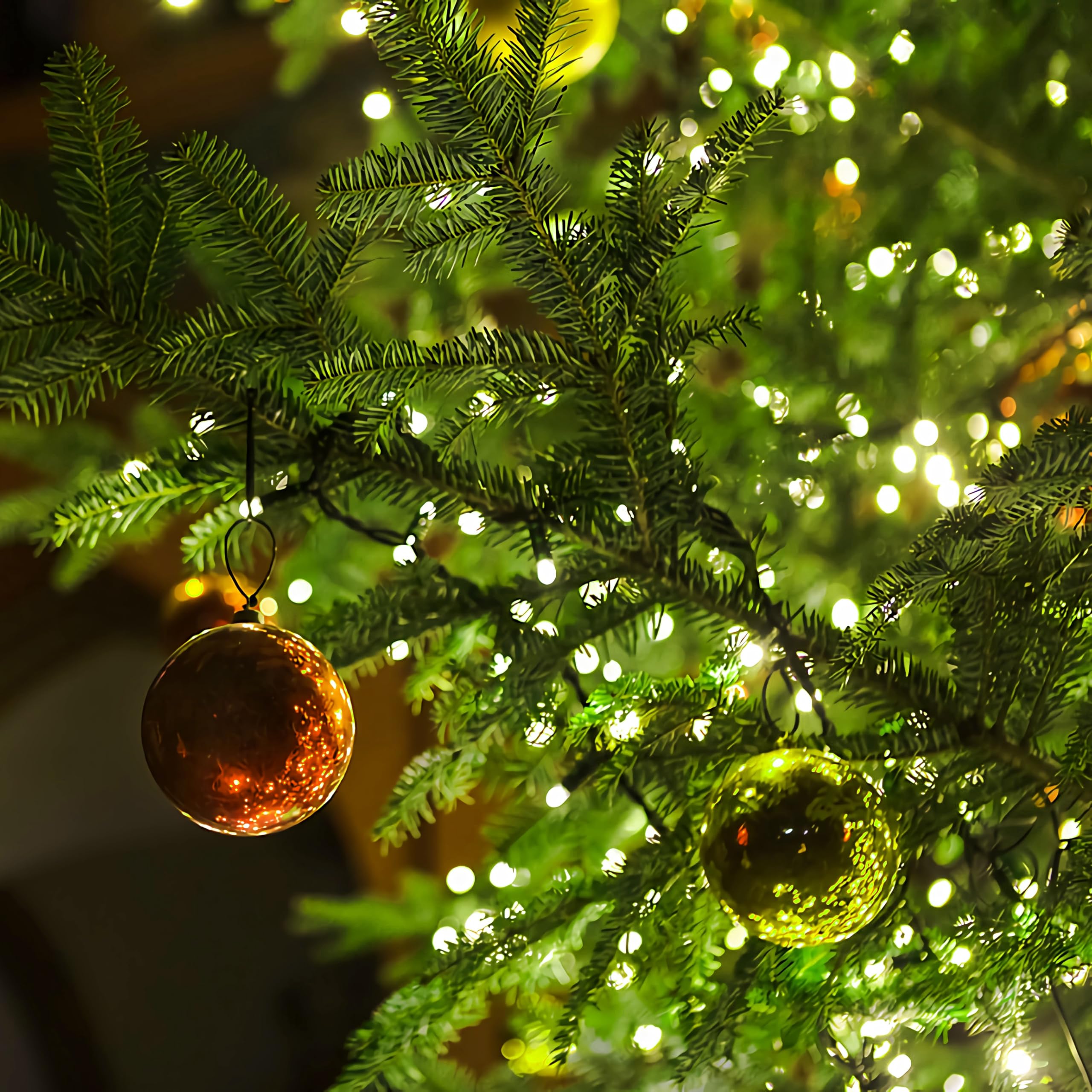 33Ft Christmas Decorative Mini Lights, 100 Led Green Wire Fairy Starry String Lights Plug In, Timer & Memory & 8 Modes, For Indo