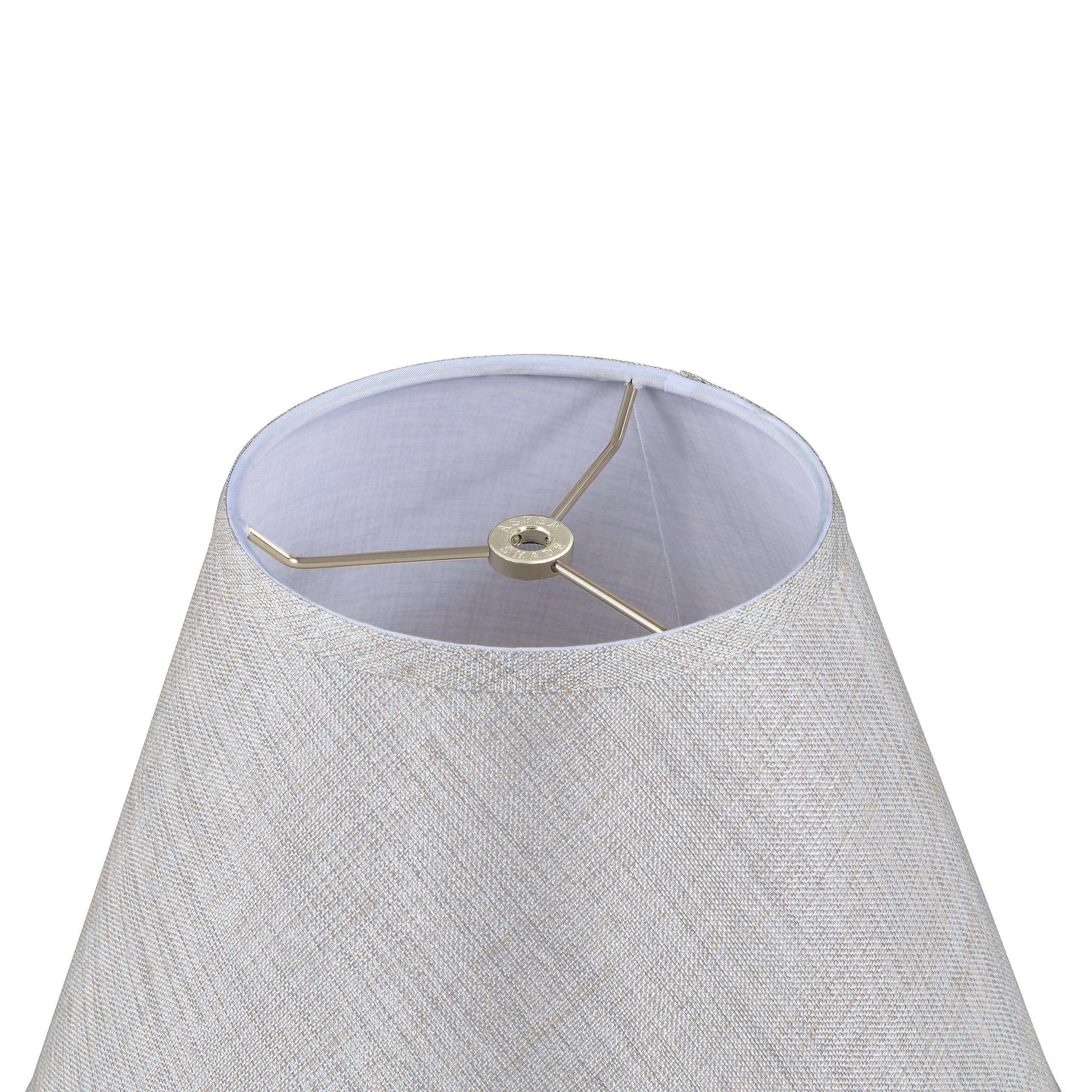 Aspen Creative 32996 Transitional Empire Shape Spider Construction Lamp Shade, Gray, 7&quot; Top X 13&quot; Bottom X 9-1/2&quot; Slant Height