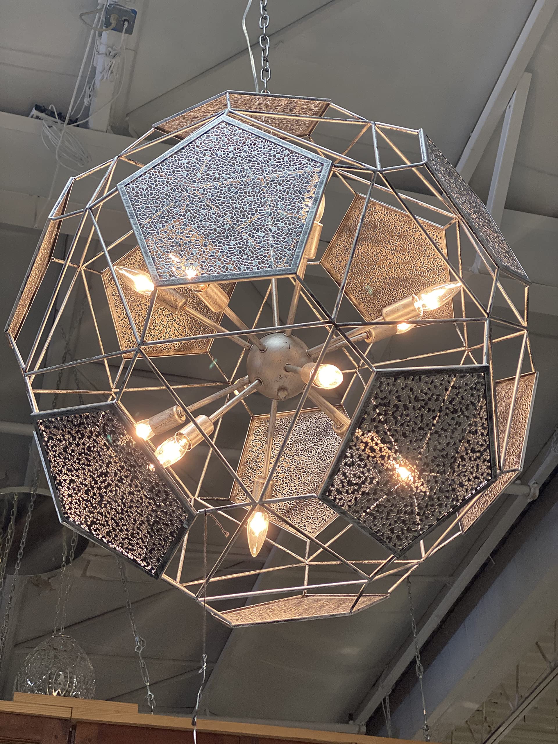 AFD Home Large Silver Hemisphere 12 Light