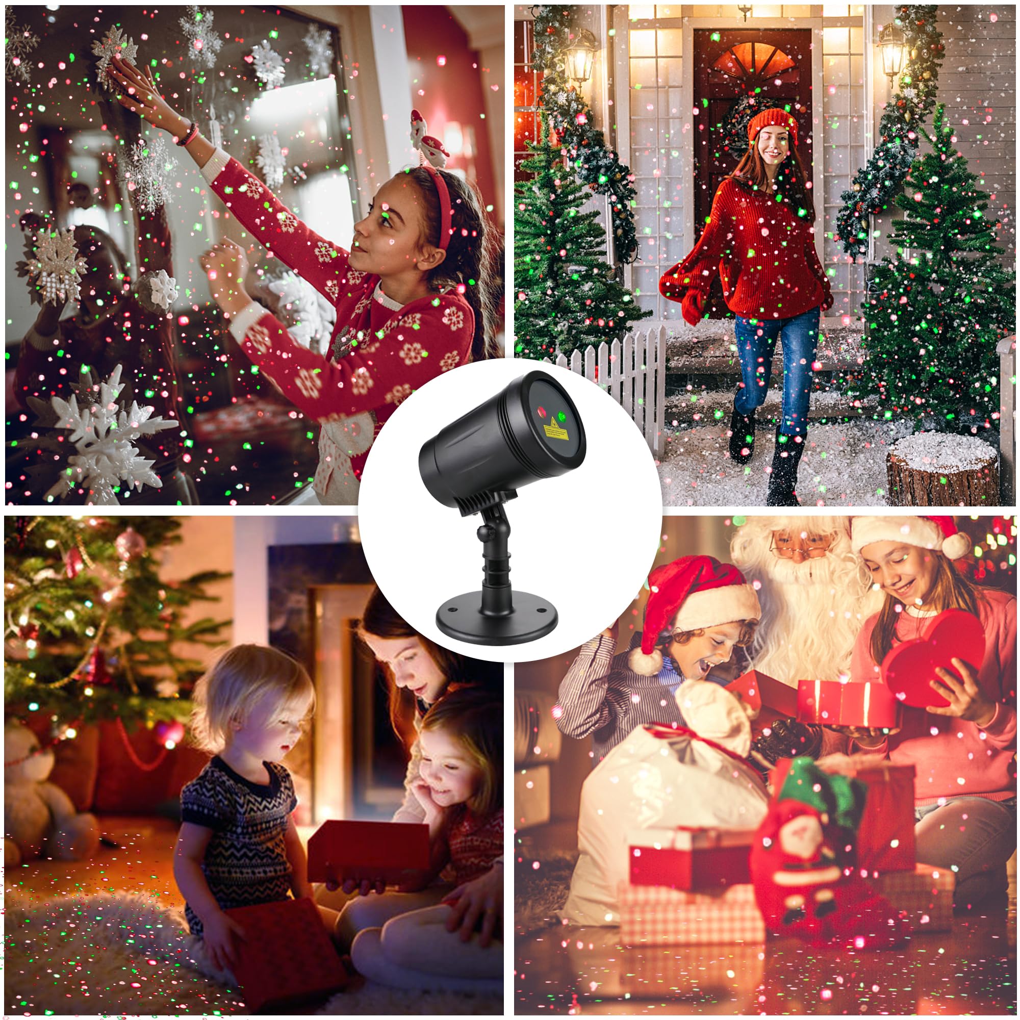 Christmas Laser Projector Lights Outdoor Indoor, 2 Colors With Red And Green Star Show, Christmas Laser Projector Lights Waterpr