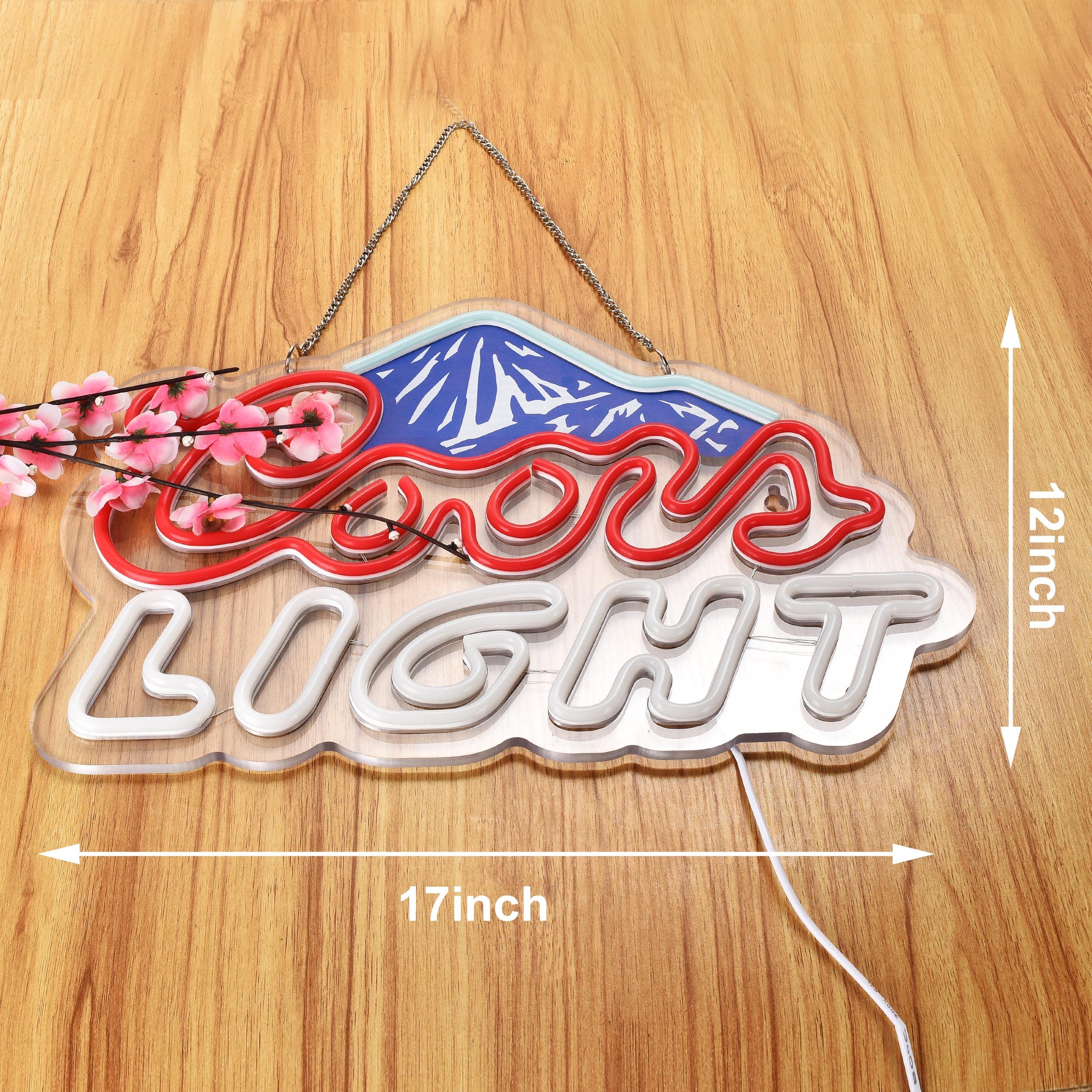 Duoweoy Neon Sign for Wall Décor, LED Dimmable Switch, Glass, Blue Red White