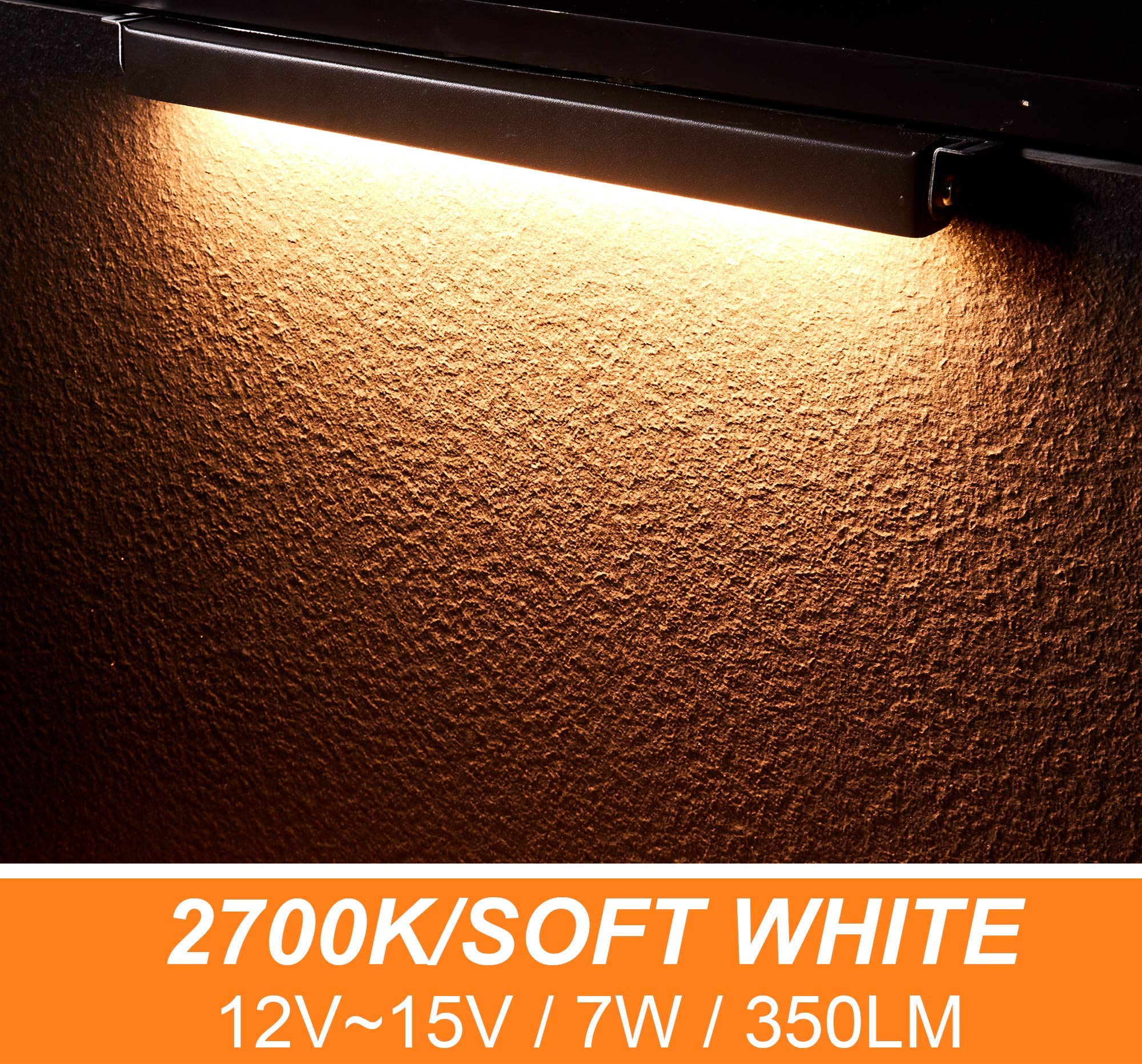 CLOUDY BAY Low Voltage Hardscape Lighting Paver Light, 12 Inch, 12V-15 VAC/DC, IP65 Waterproof, 7W, 2700K Soft White, Aluminum