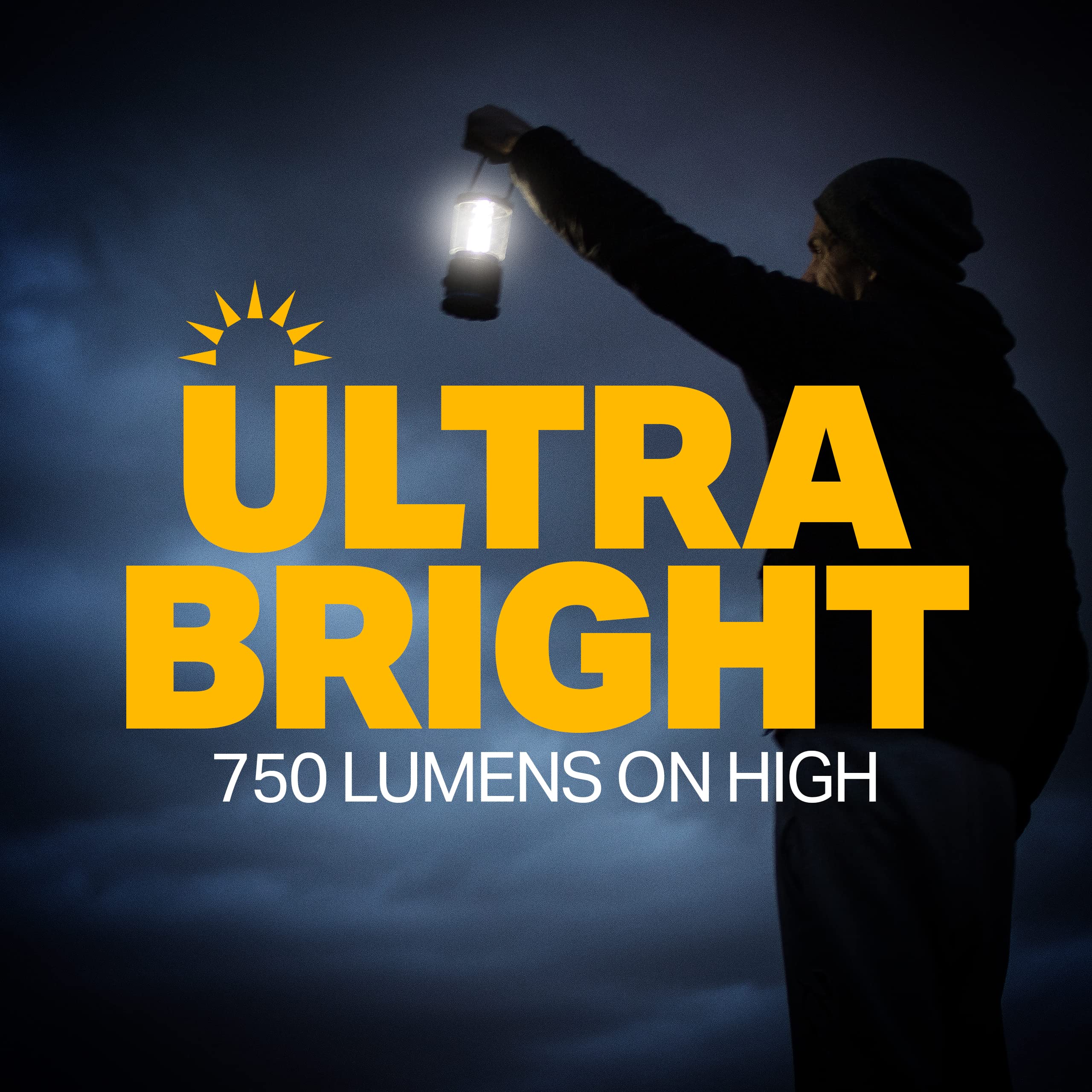 Luxpro 3C Rugged 750 Lumen Led Lantern - Battery Powered For Up To 90 Hours Of Use - Dimmable Led Light With Ipx4 Water-Resistant Rating