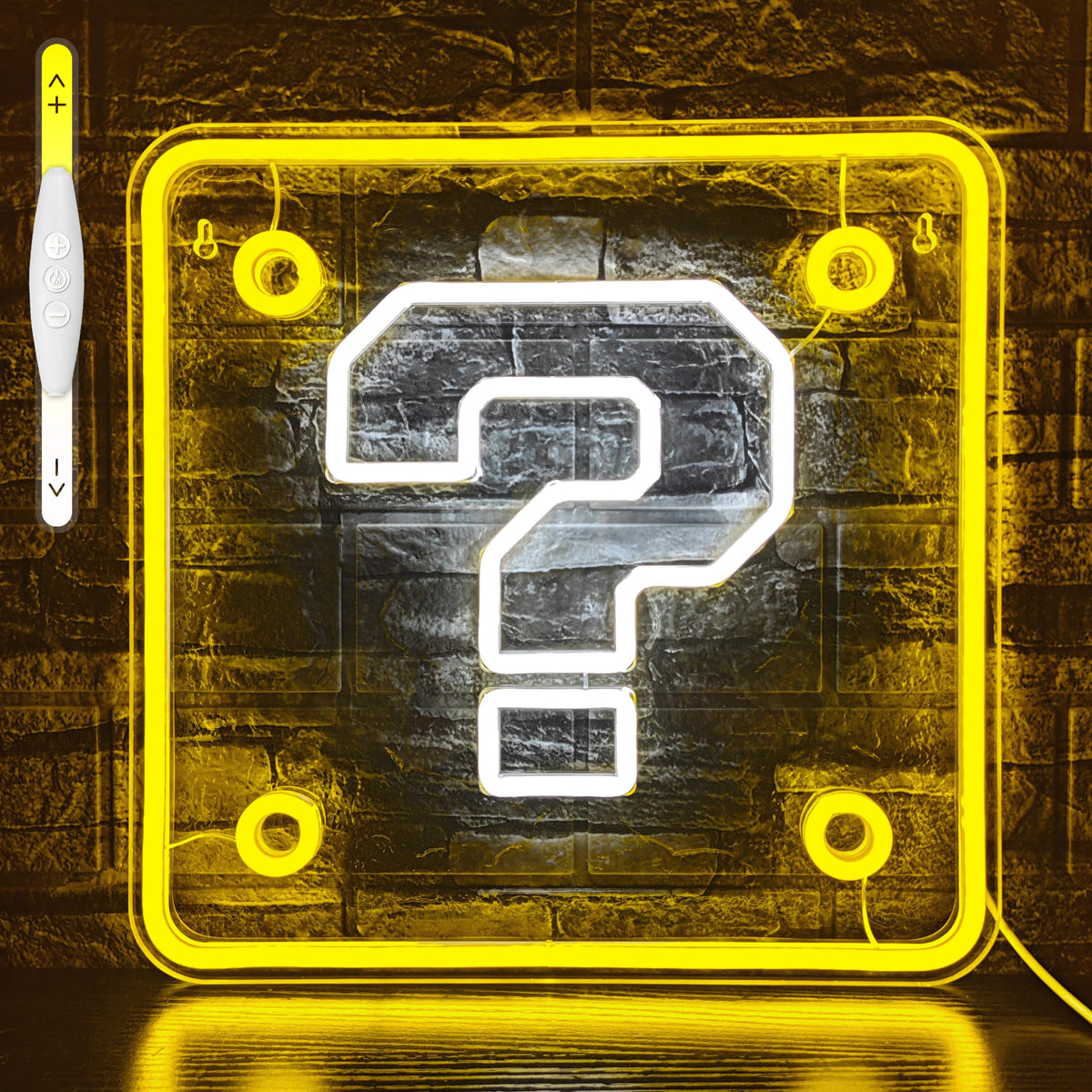 Led Question Mark JIARODEY Question Block Neon Sign,Question Square Led Mario Neon Light ...