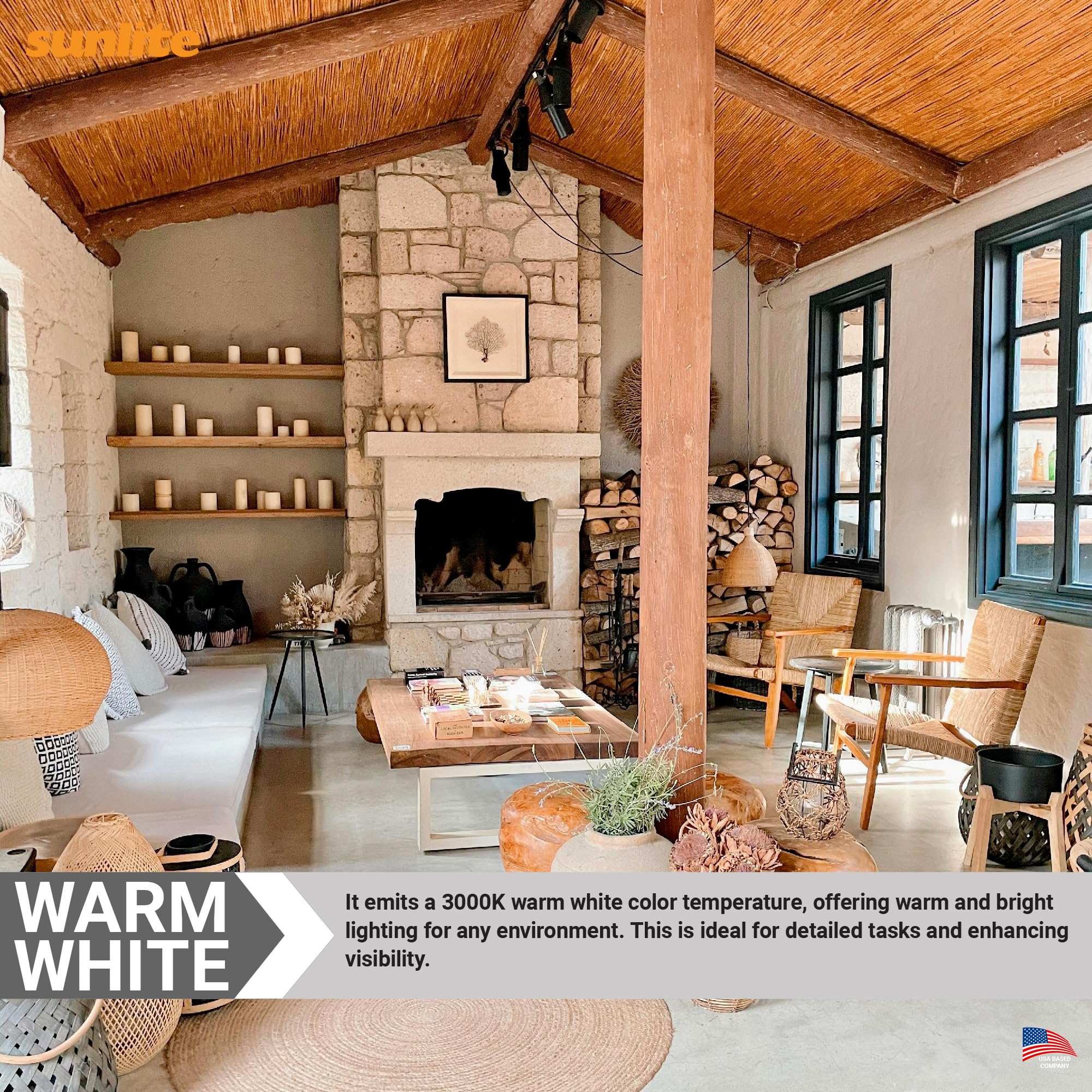 Sunlite PL13/SP30K Compact Fluorescent Single U-Shaped Twin Tube Light Bulb, 13 Watts, 120 Volts, 720 Lumens, 2-Pin GX23 Base, 3