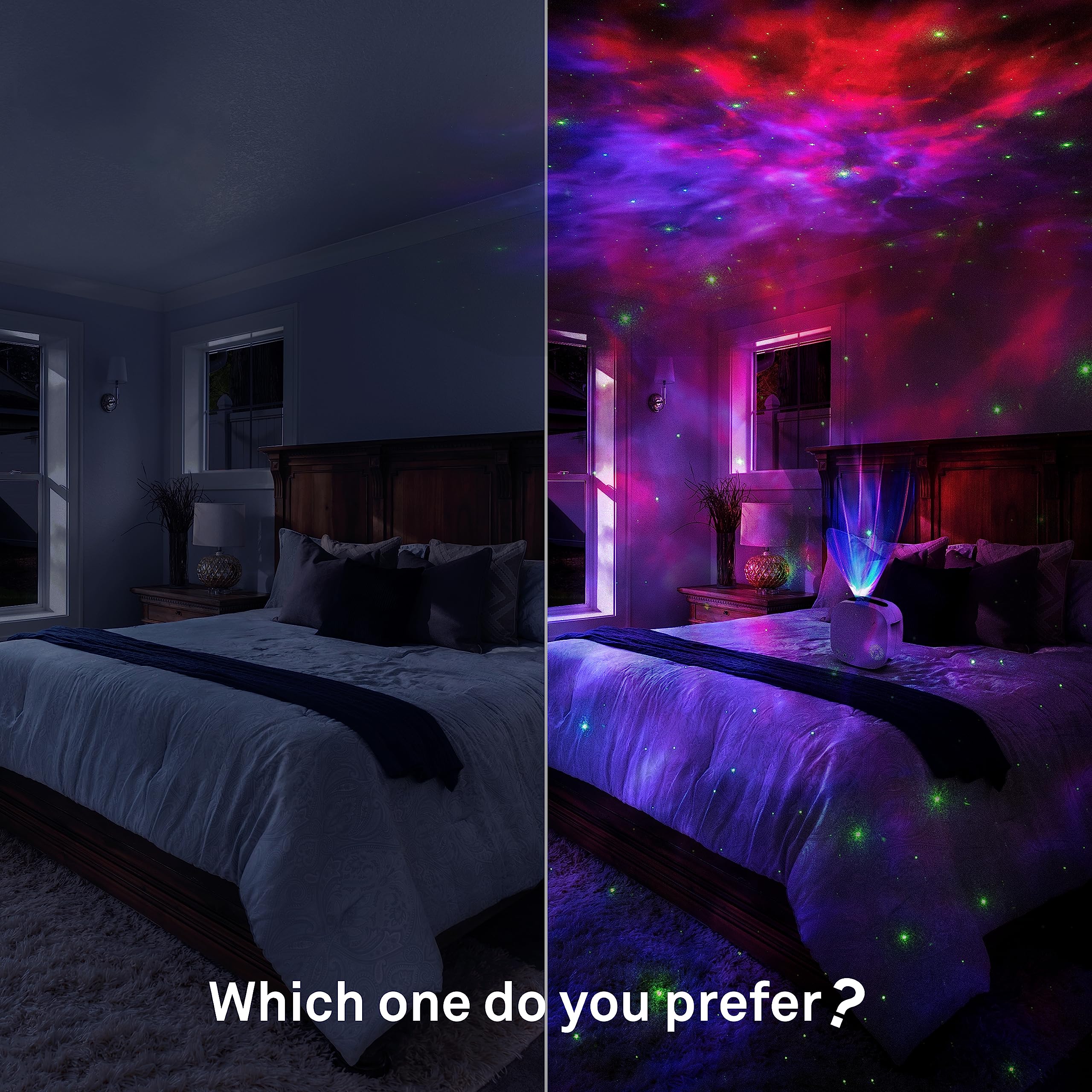 Itayak Galaxy Projector With Bluetooth Speaker - Star Night Light For Kids Room Decor